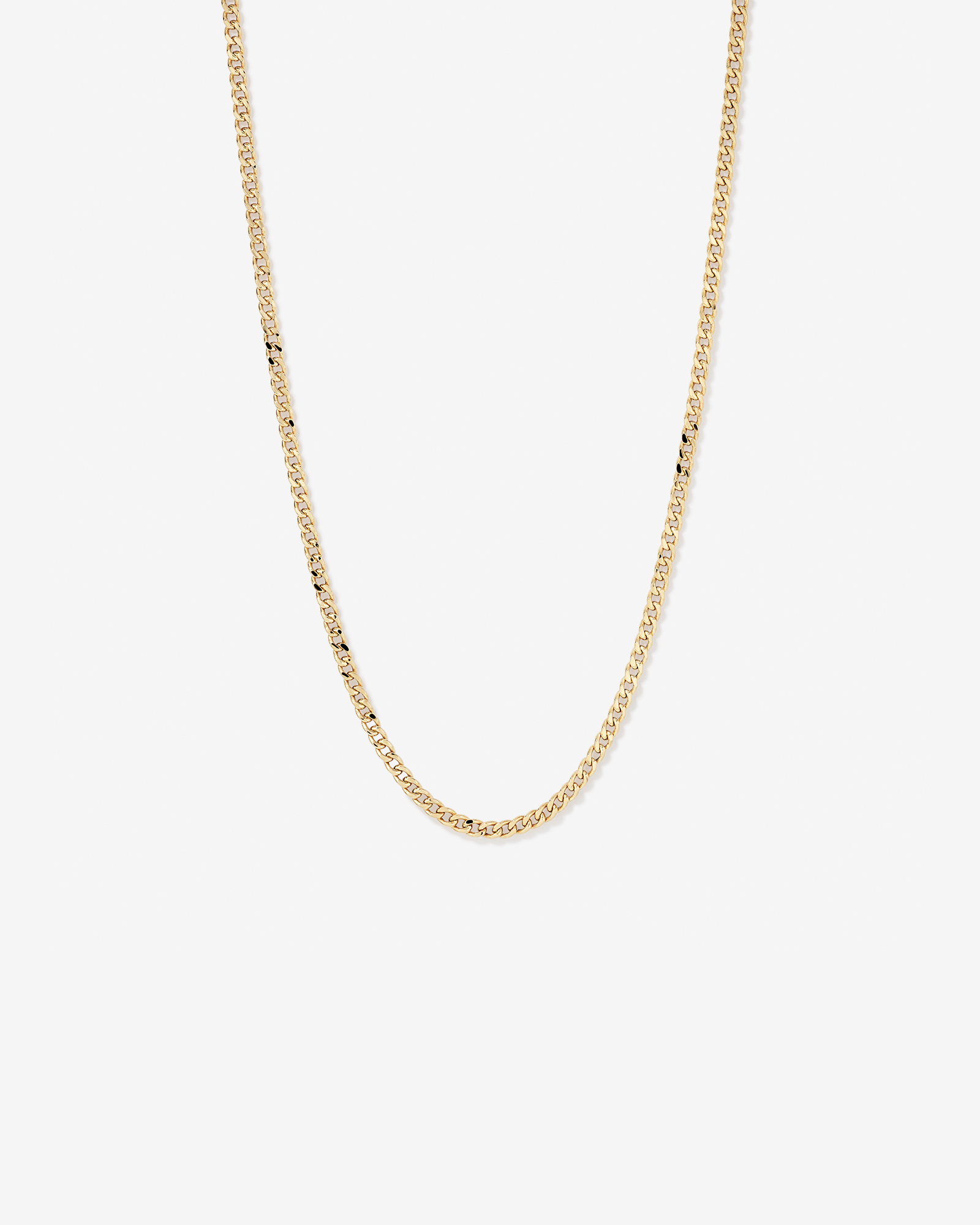 45cm (22") 5.5mm Width Semi Solid Diamond Cut Curb Chain in 10kt Gold