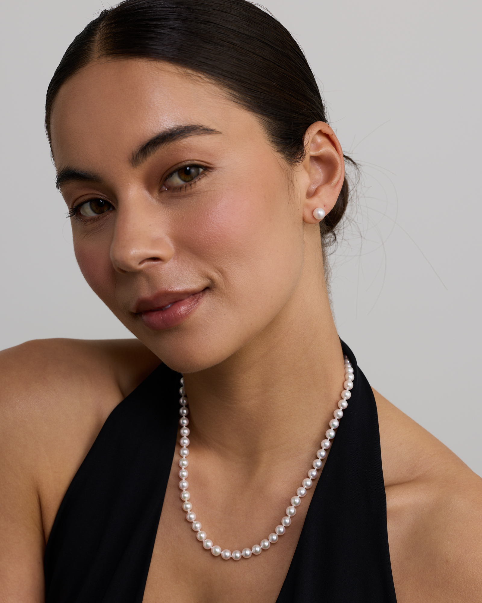 7–7.5mm Akoya Cultured South Sea Pearl Stud Earrings in 10kt Yellow Gold