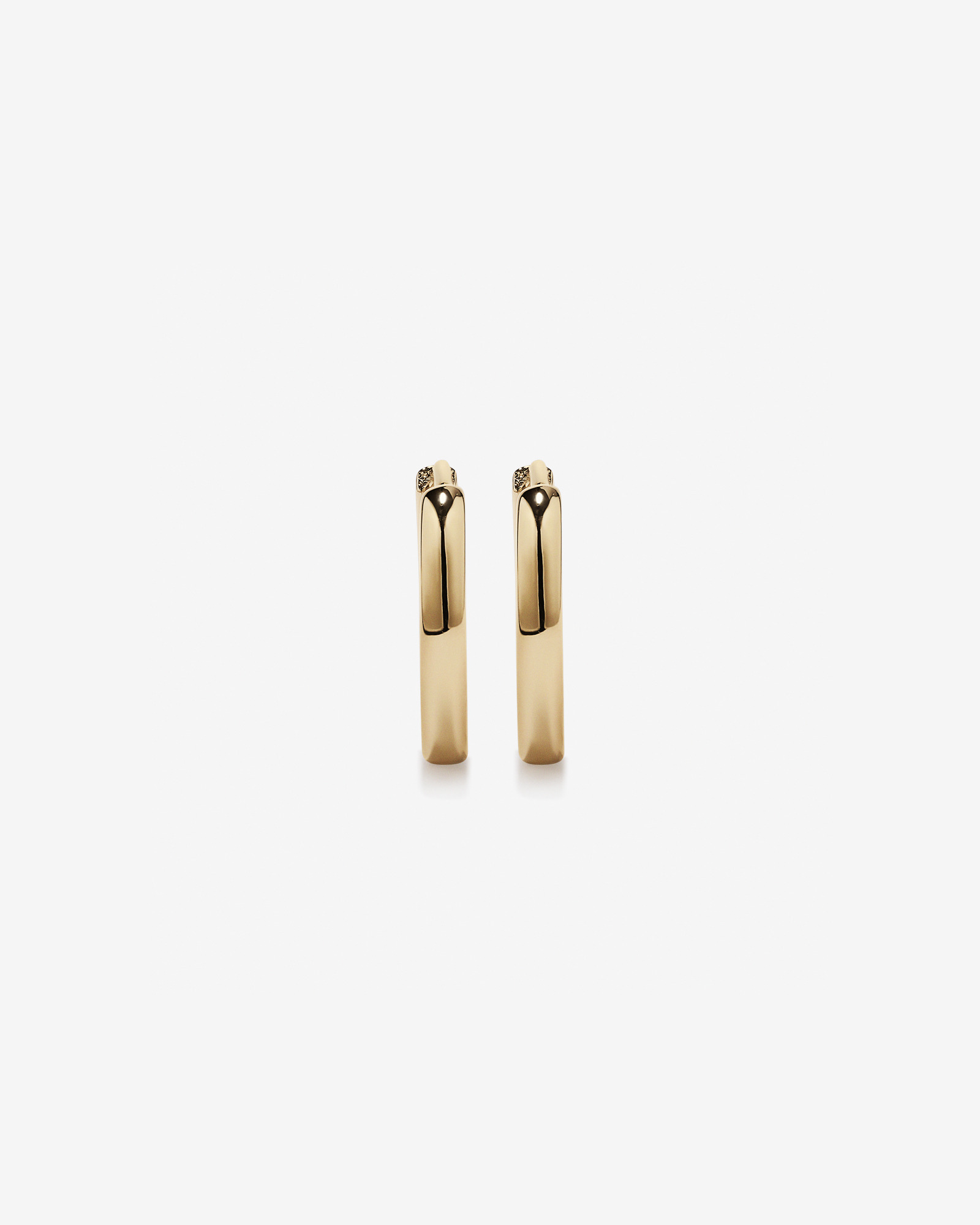 10mm Small Polished Huggie Earrings in 10kt Yellow Gold