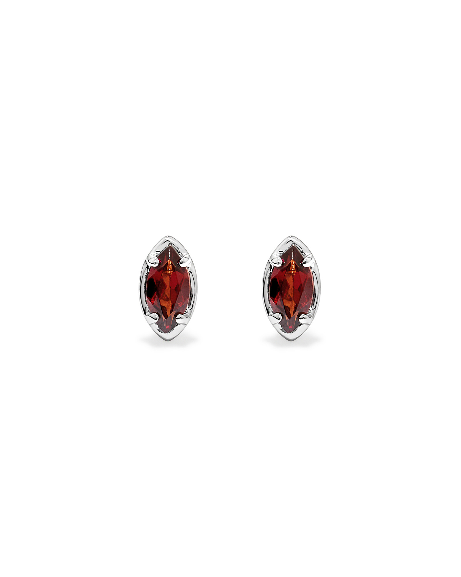 Boucles d’oreilles en grenat taille marquise en argent sterling