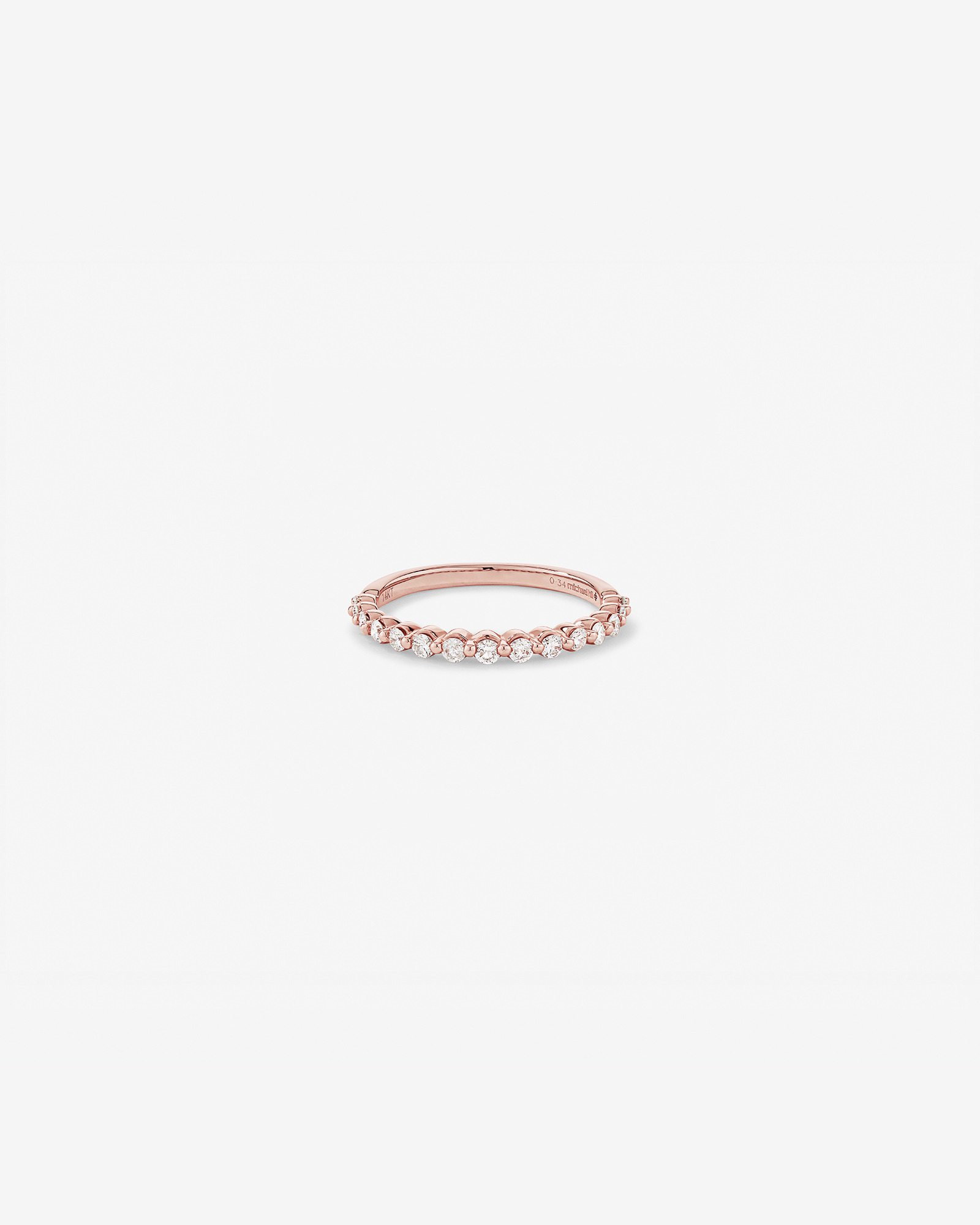 Wedding Ring with 0.34 Carat TW of Diamonds in 14kt Rose Gold