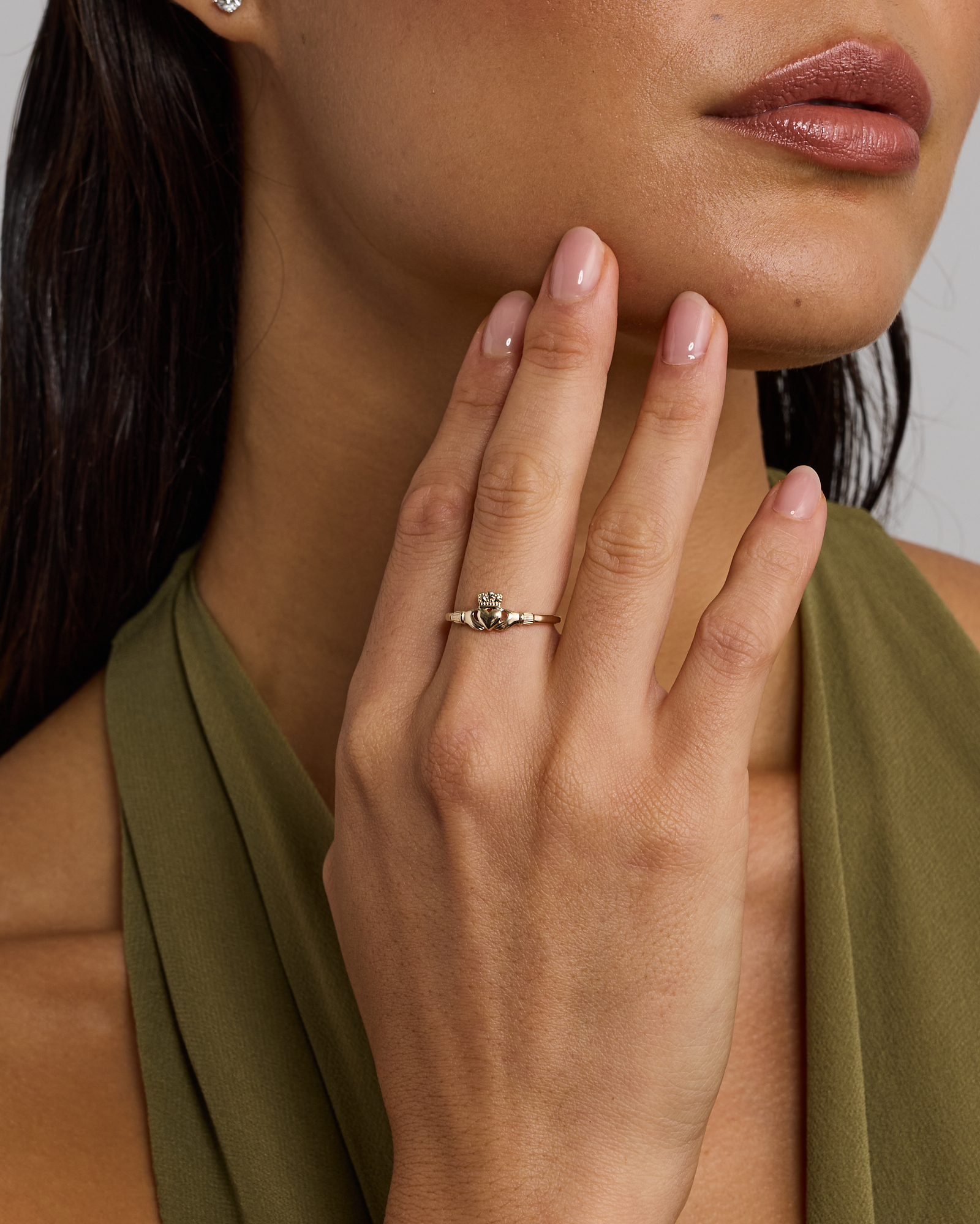 Petite Claddagh Ring 10kt Yellow Gold