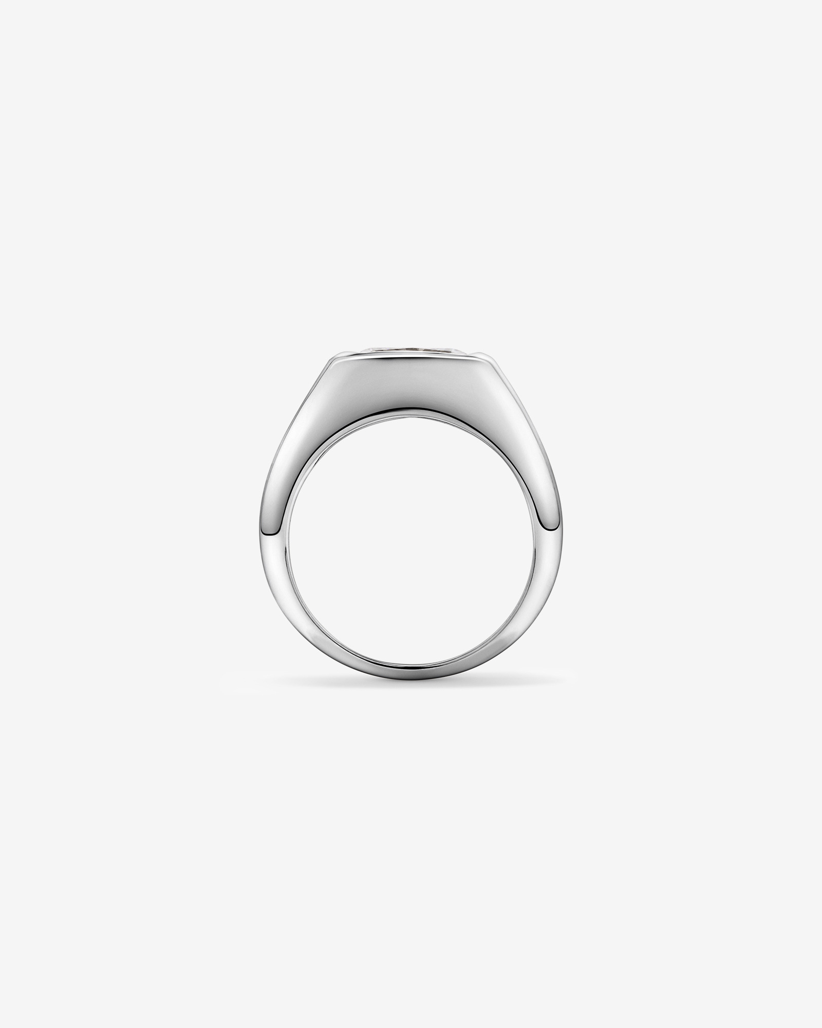 Bague en or blanc 14 carats sertie d'un diamant de laboratoire taille coussin allongé 2,00