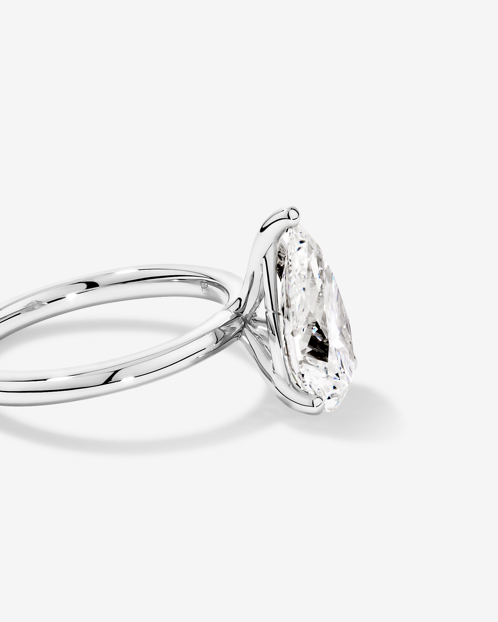3.00 Carat TW Pear Cut Laboratory-Grown Diamond Solitaire Engagement Ring Platinum