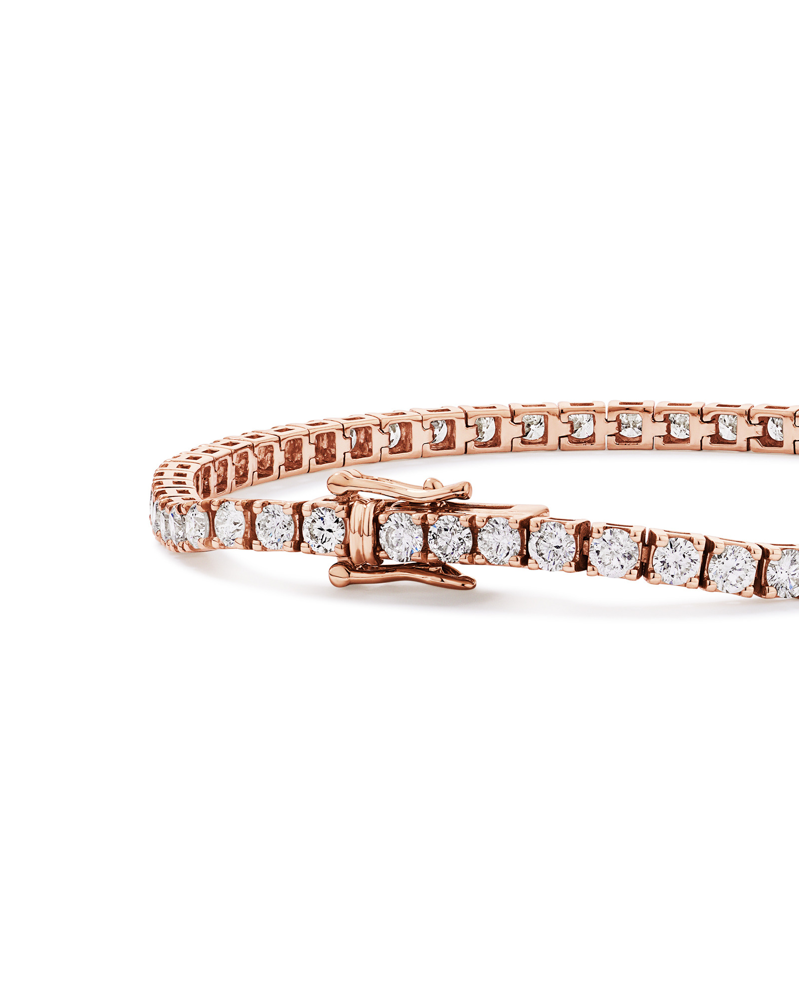 Bracelet de Tennis de 5,00 Carat TW en Diamant en Or Rose 10kt