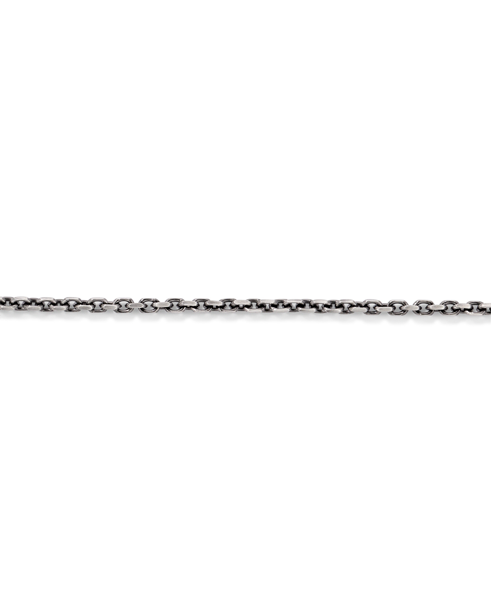 60cm (24") 0.8mm Width Oxidised Forzatina Chain in Sterling Silver