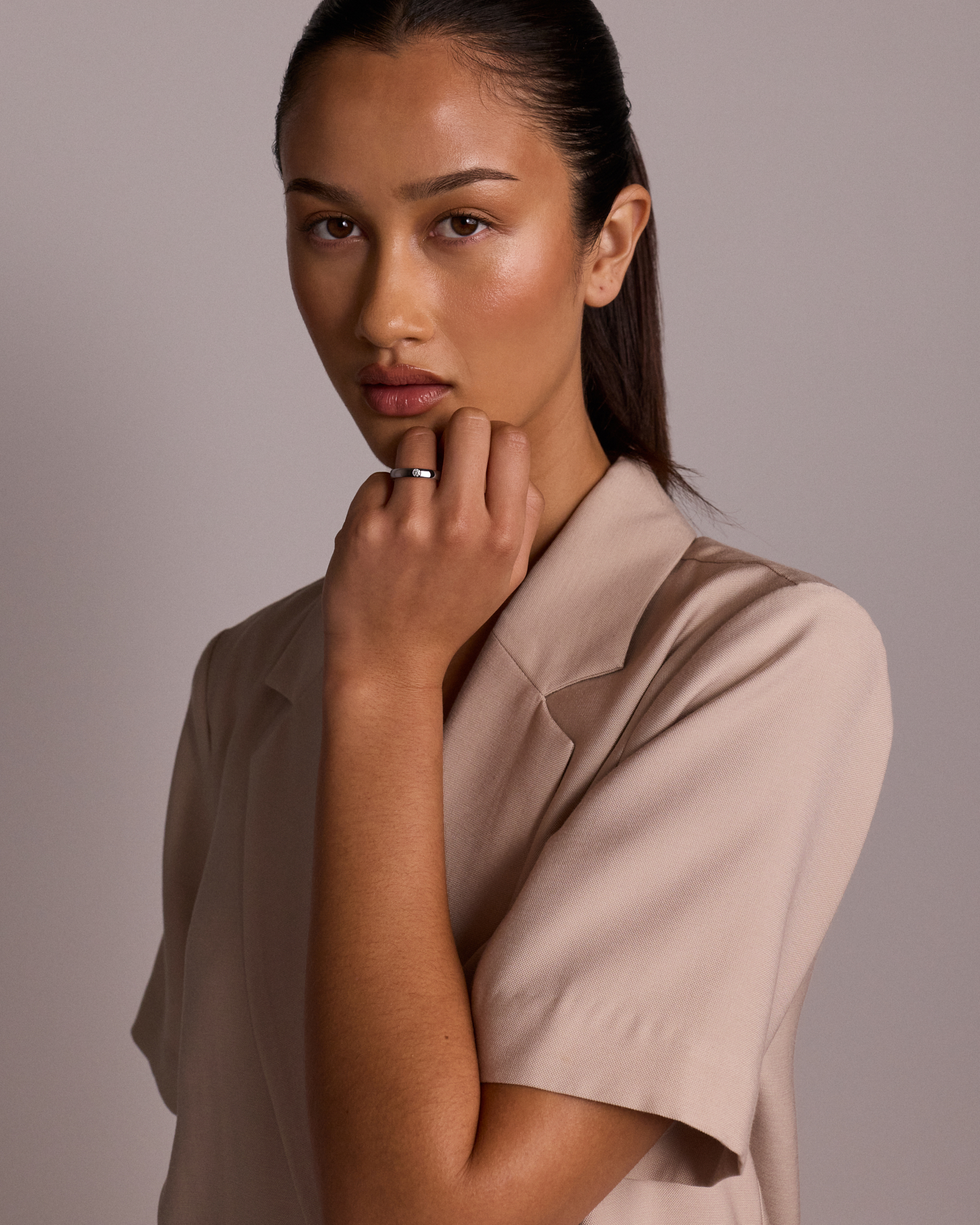 Carat TW Round Brilliant Diamond Duo Wedding Band 18kt White Gold