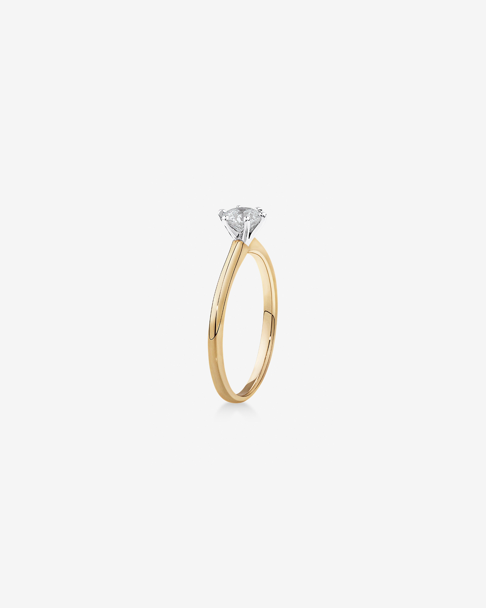 Bague de fiançailles Solitaire de Michael Hill en or jaune et blanc 18 K avec diamants du Code of Origin de De Beers totalisant 0,50 ct