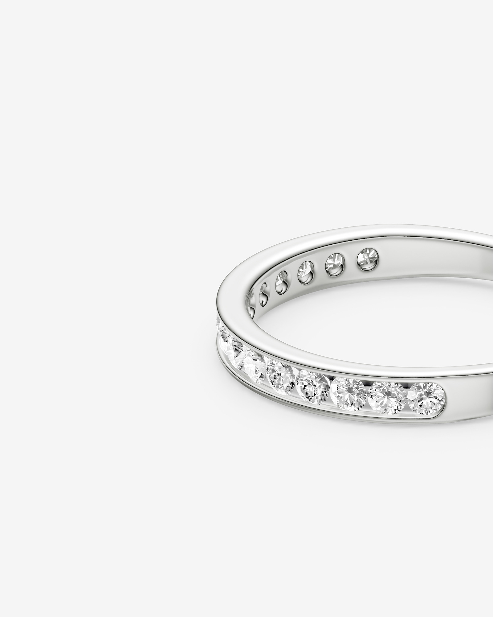 0.50 Carat TW Round Brilliant Third Channel Set Ring 18kt White Gold