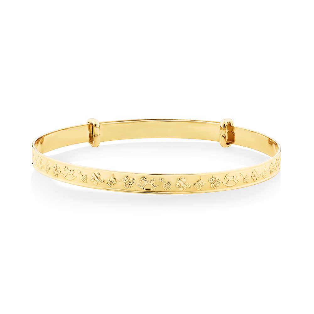 Expandable Baby Bangle In 10kt Yellow Gold Expandable Baby Bangle In 10kt Yellow Gold