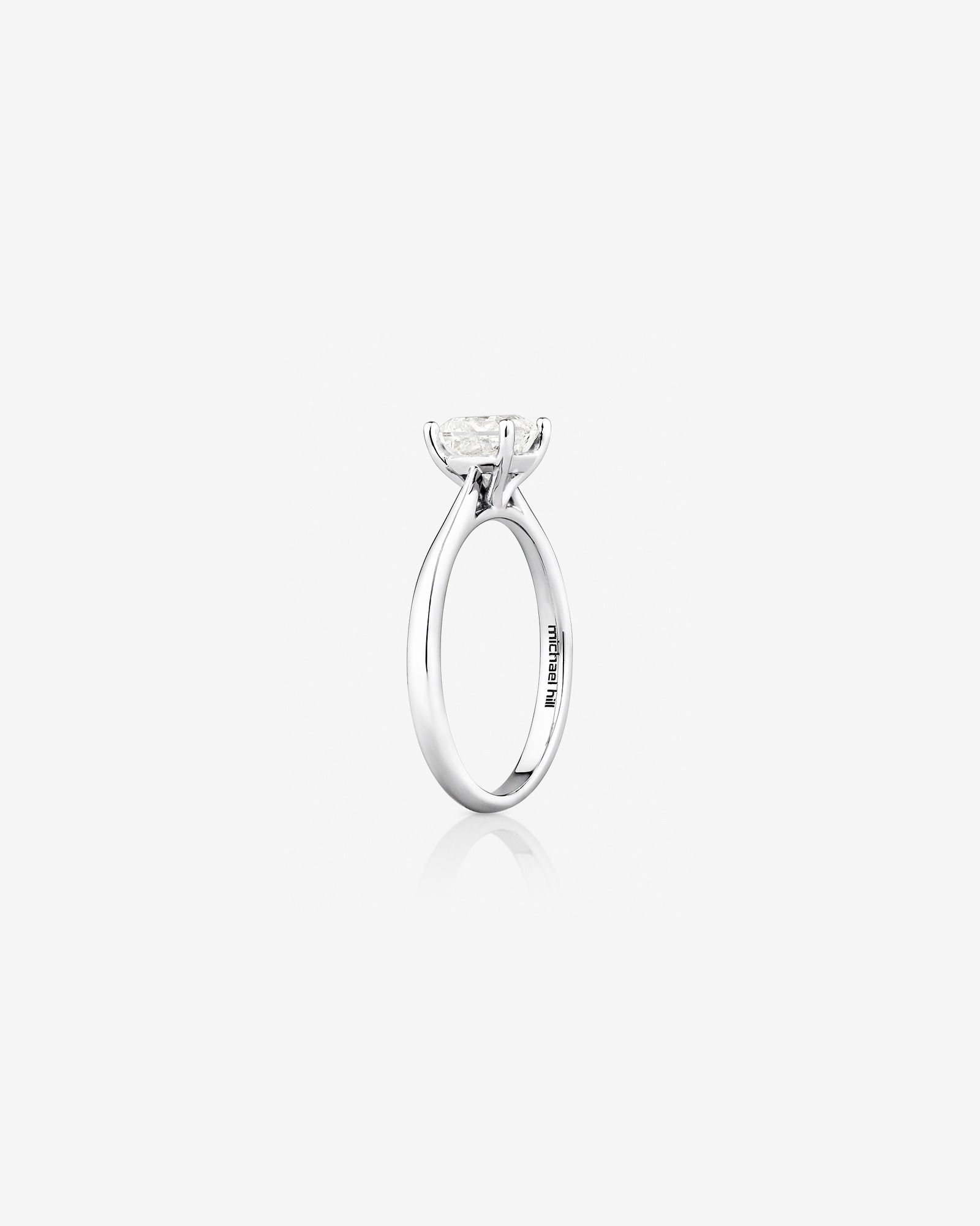 Evermore Certified Solitaire Ring With 1 Carat TW Diamond In 14kt White Gold