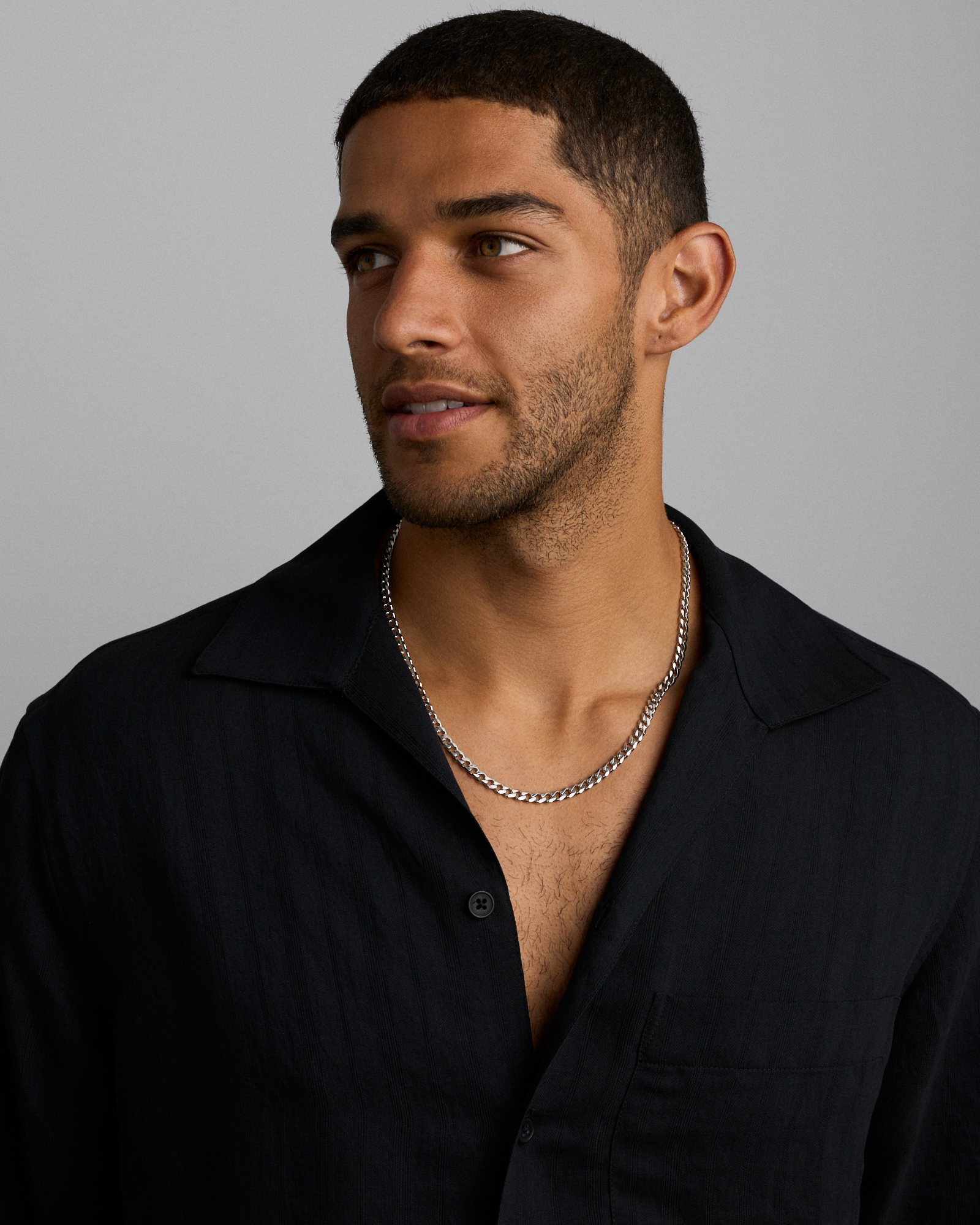 Collier Chaîne Curb Biseautée En Argent Sterling, 55 Cm (22 Po), Largeur 5,3 Mm