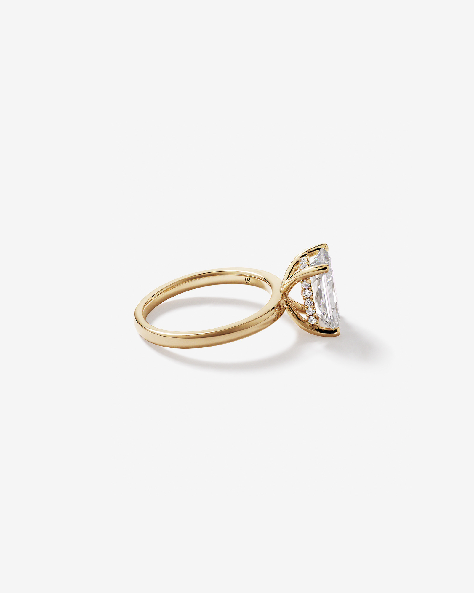 3.10 Carat TW Radiant Cut Laboratory-Grown Diamond Solitaire Ring in 18kt Yellow Gold