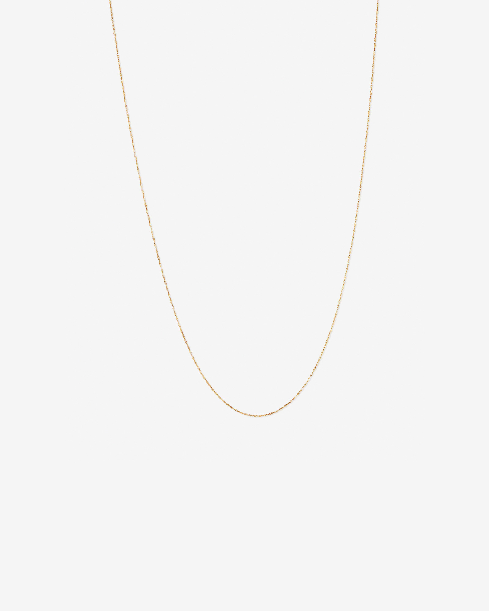 50cm (20") 1mm Width Singapore Chain in 10kt Yellow Gold