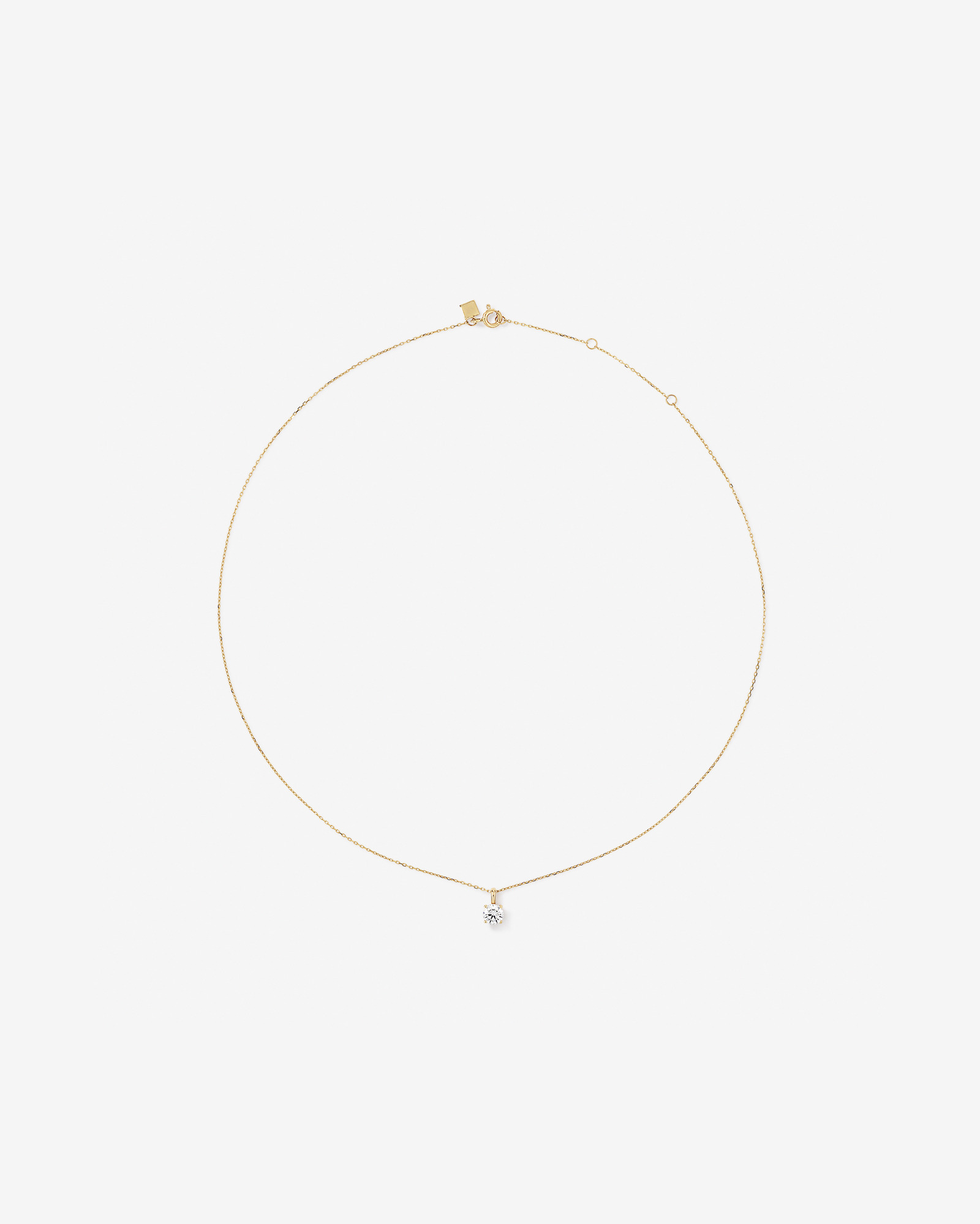 Pendentif solitaire en diamant cultivé en laboratoire 0,50 carat TW en or jaune 14 carats