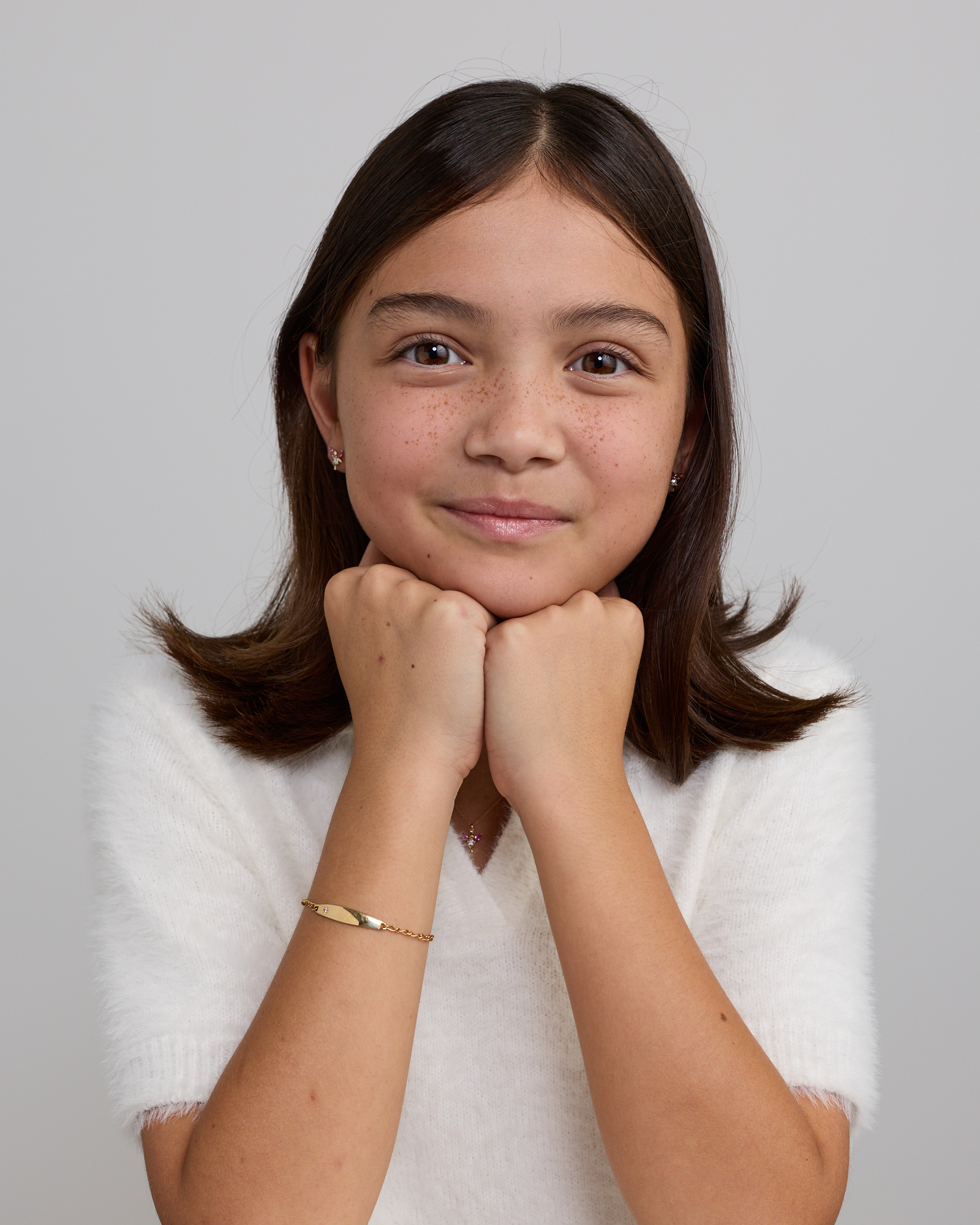 14cm (6") Baby Identity Bracelet with Pink Cubic Zirconia in 10kt Yellow Gold