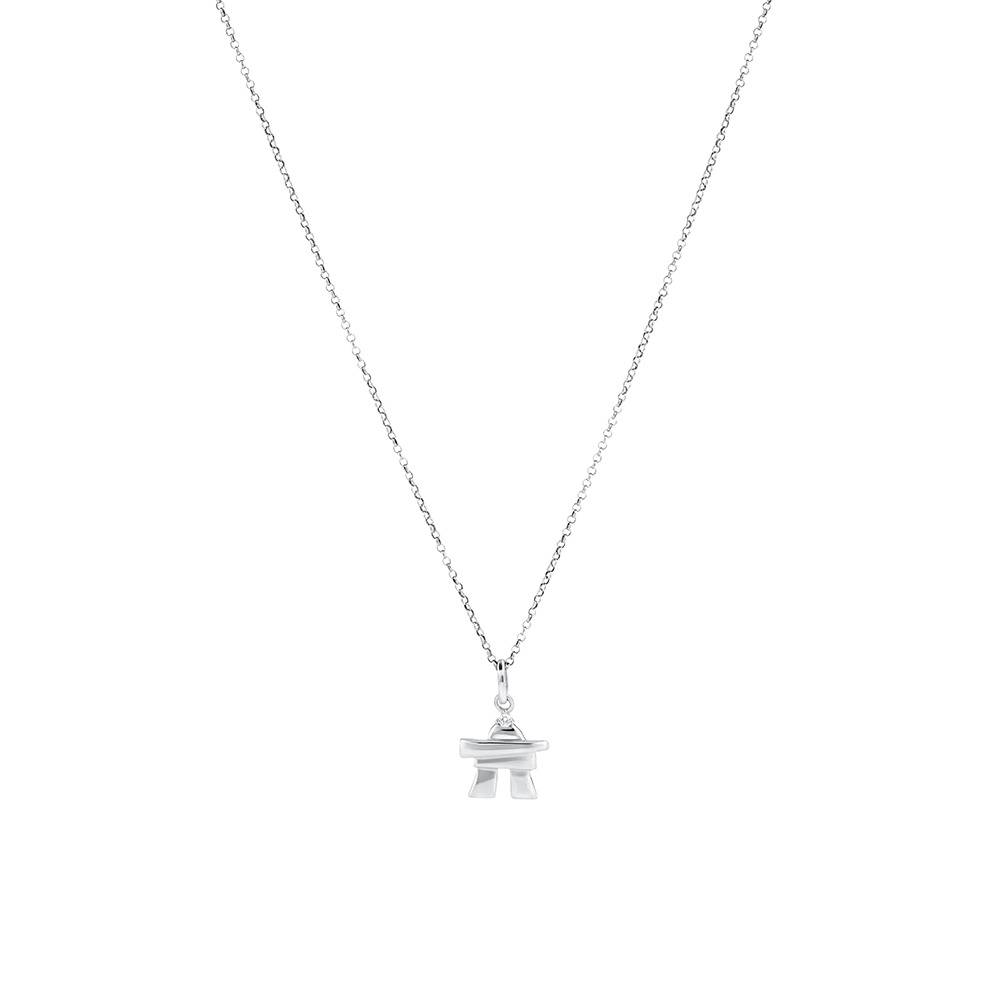 Inukshuk Pendant with Diamonds In 