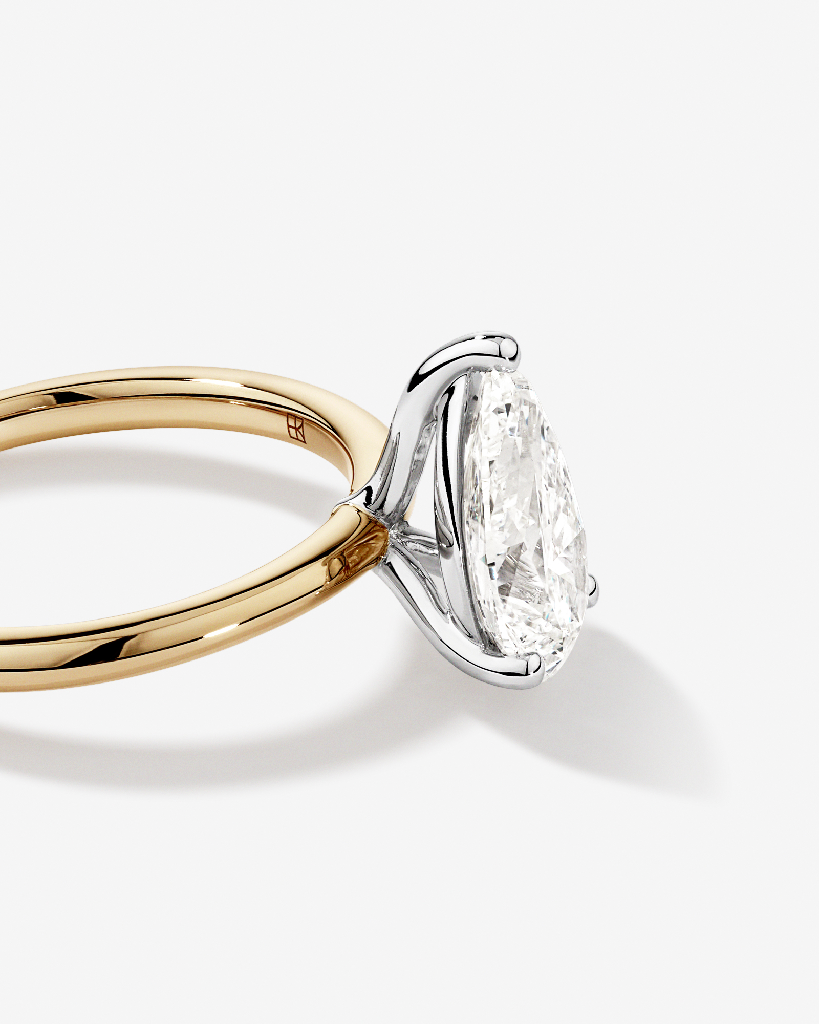 2 Carat TW Pear Cut Laboratory-Grown Diamond Solitaire Engagement Ring 14kt Yellow and White Gold
