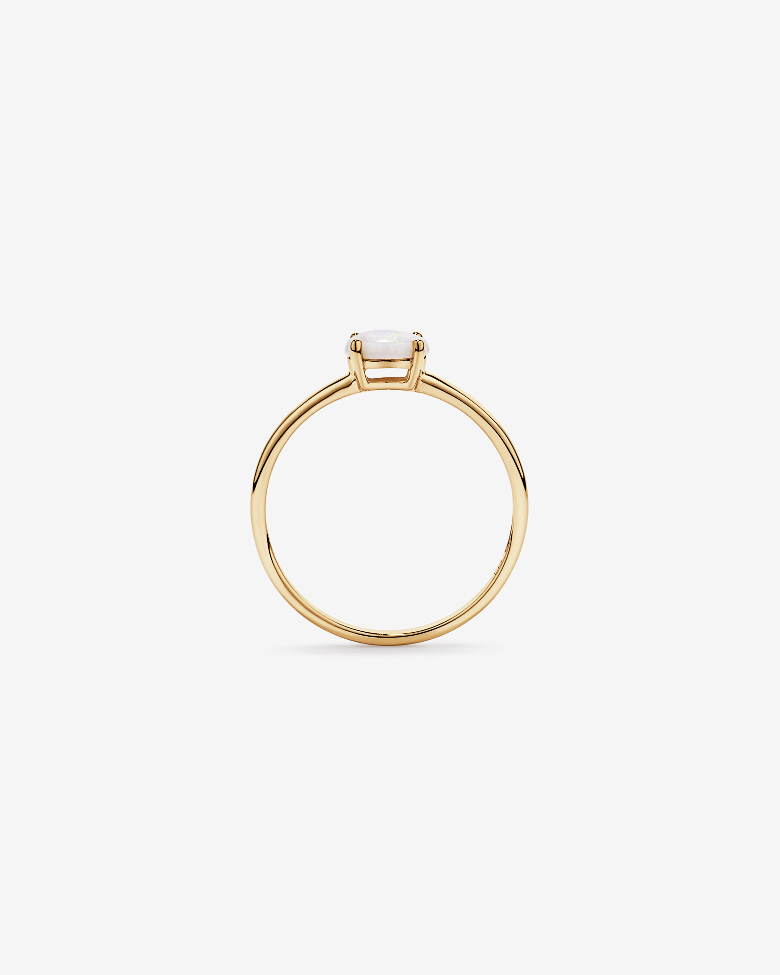 Australian Opal East-West Ring 10kt Yellow Gold