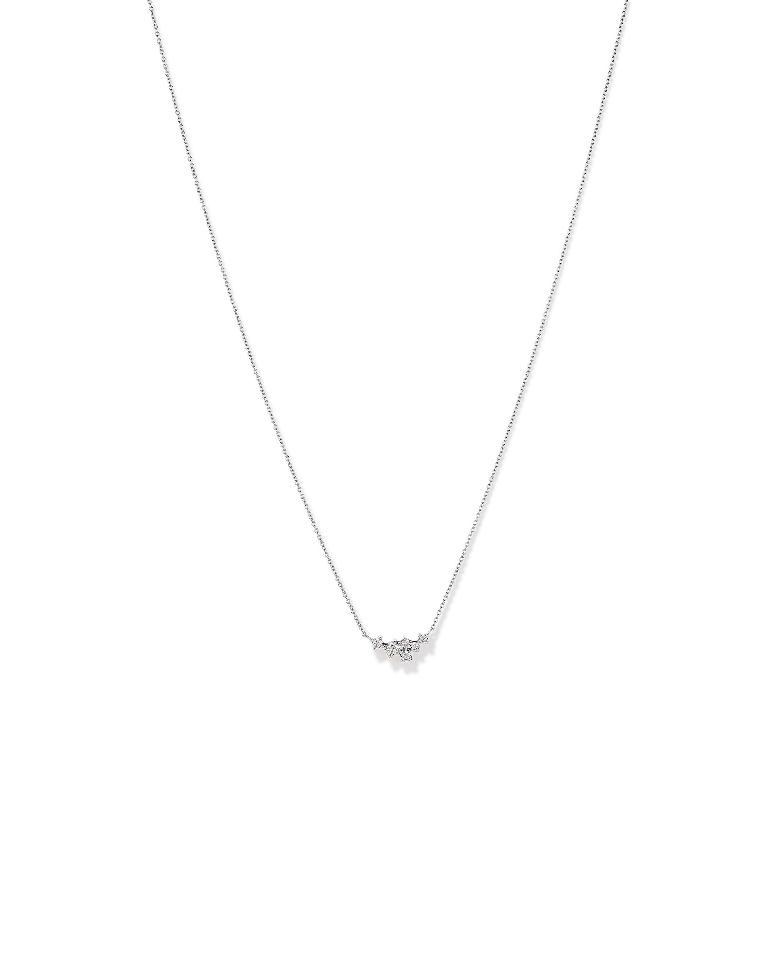 Collier en chaîne câble argent sterling avec zircones cubiques coupes baguette et trillion