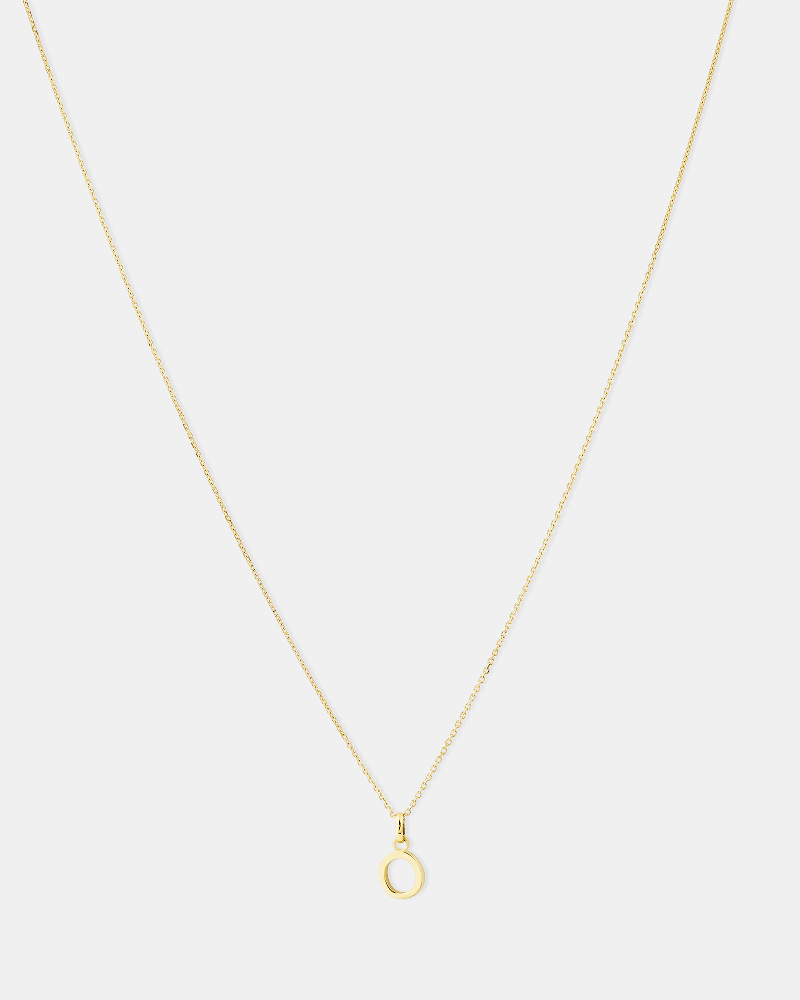 O Initial Pendant in 10kt Yellow Gold