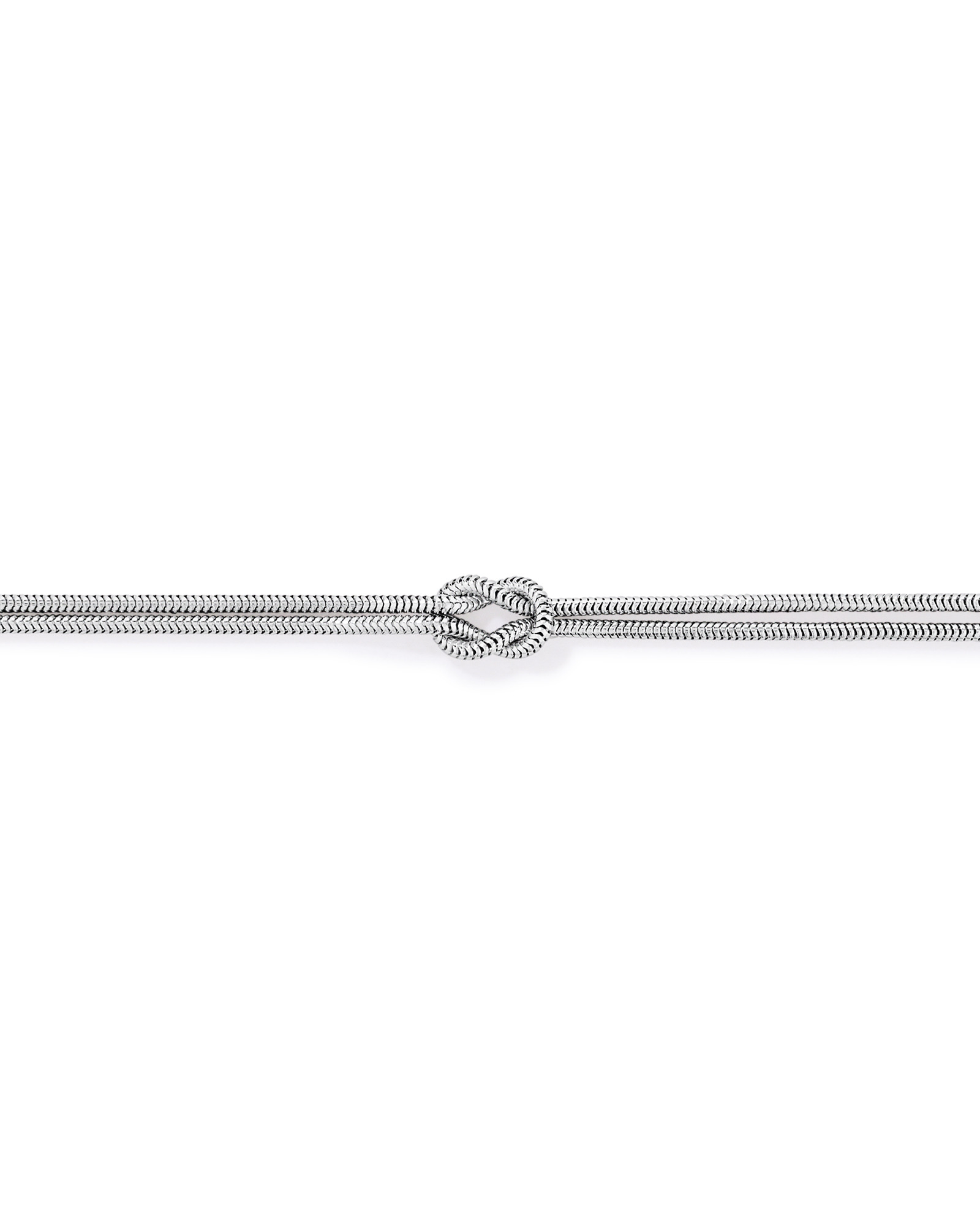 21cm (8") Infinity Knot Snake Chain Bracelet in Sterling Silver