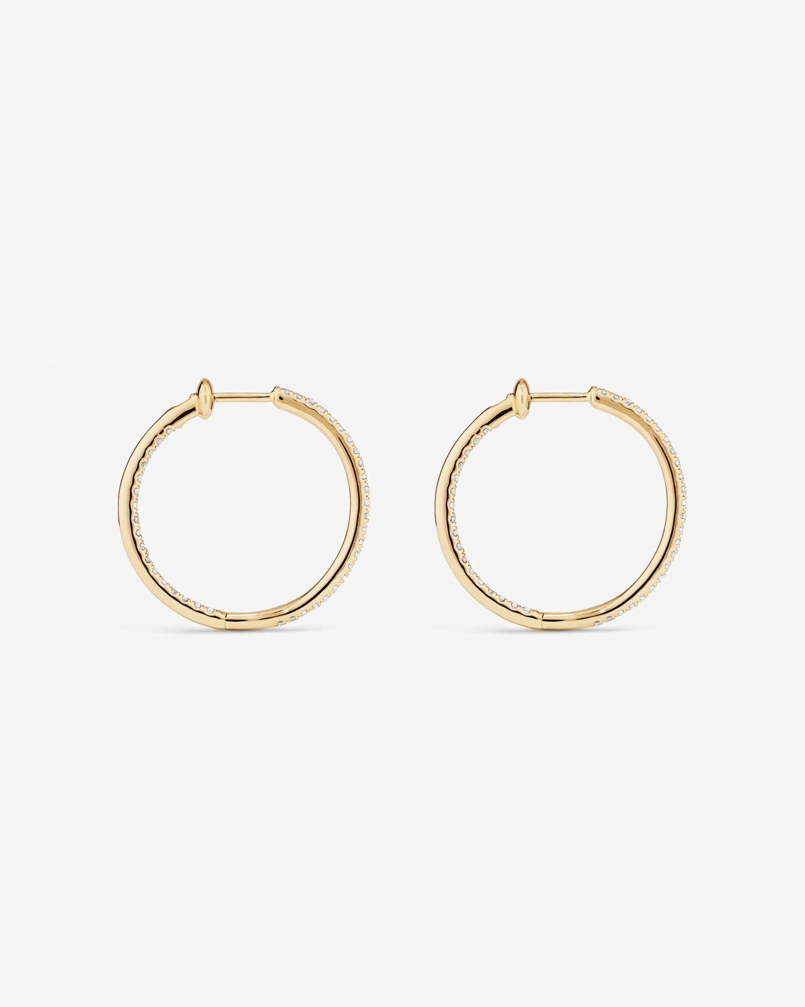 Hoop Earrings With 0.50 Carat TW Of Diamonds in 10kt Yellow Gold