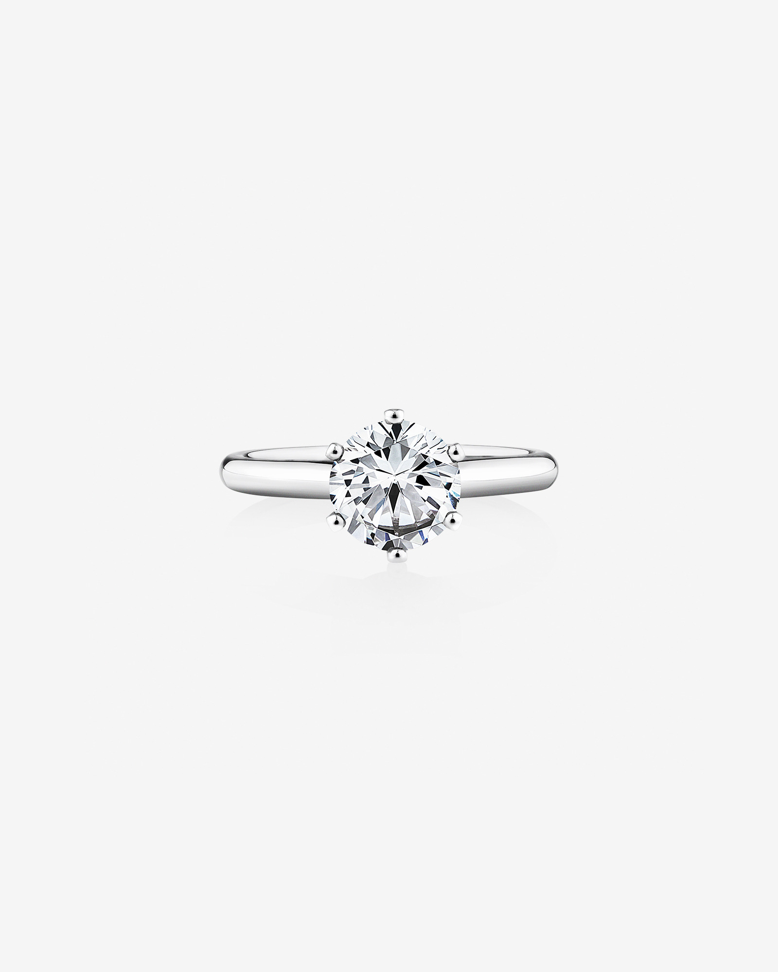 Certified Solitaire Engagement Ring with a 1.50 Carat TW Diamond in 18kt White Gold