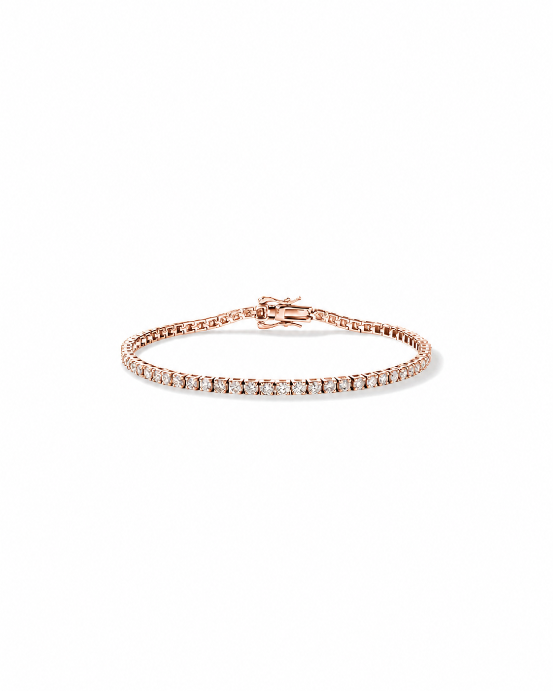3.28 Carat TW Diamond Tennis Bracelet in 10kt Rose Gold