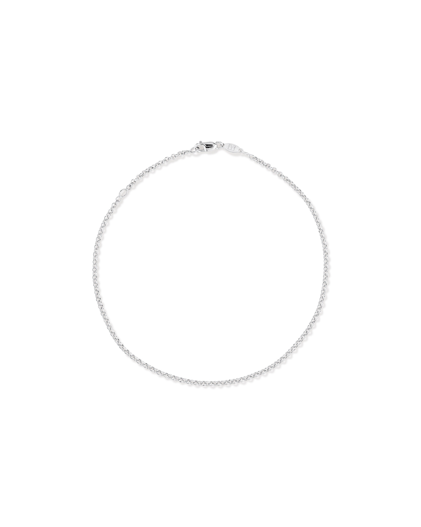26cm (10.2") 1mm Width Belcher Chain Anklet in Sterling Silver