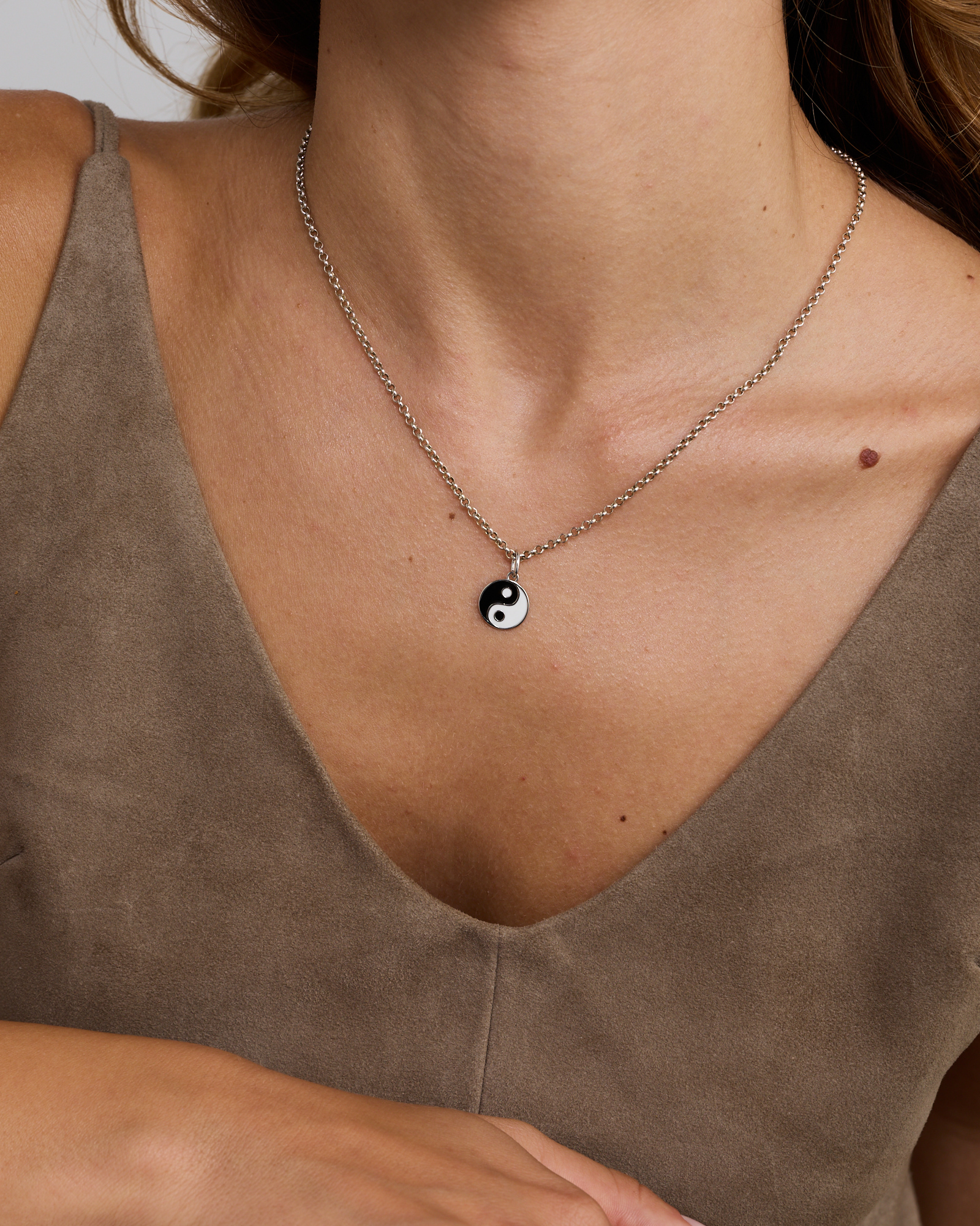 Yin & Yang Pendant in Sterling Silver