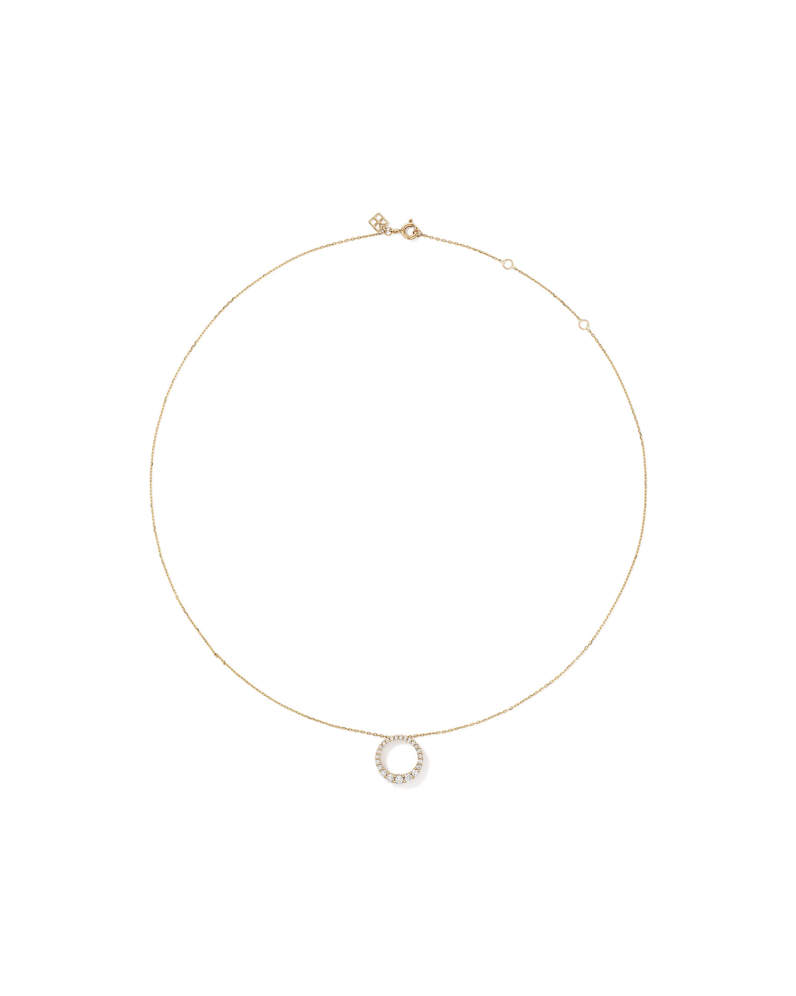 Collier de cercle gradué en diamants TW de 0,38 carat en or jaune 10 carats