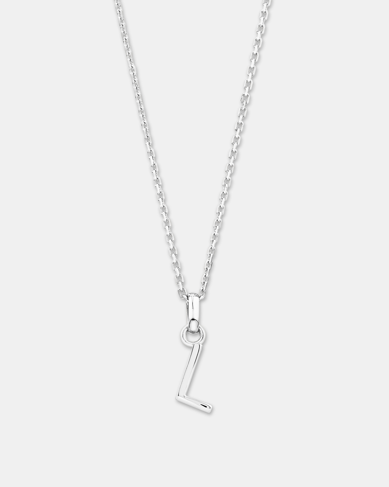 Pendentif « L » en argent sterling