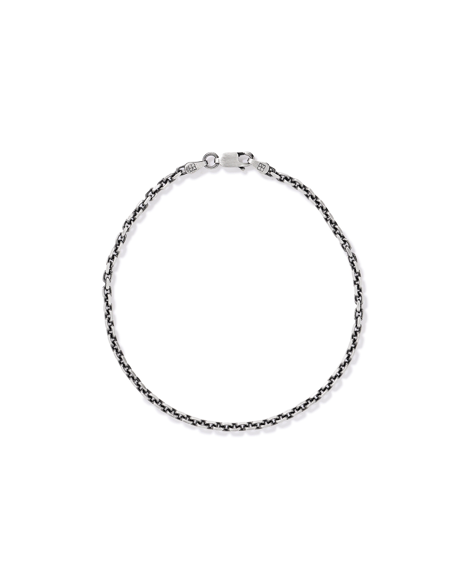 21cm (8") 0.8mm Width Oxidised Forzatina Bracelet in Sterling Silver