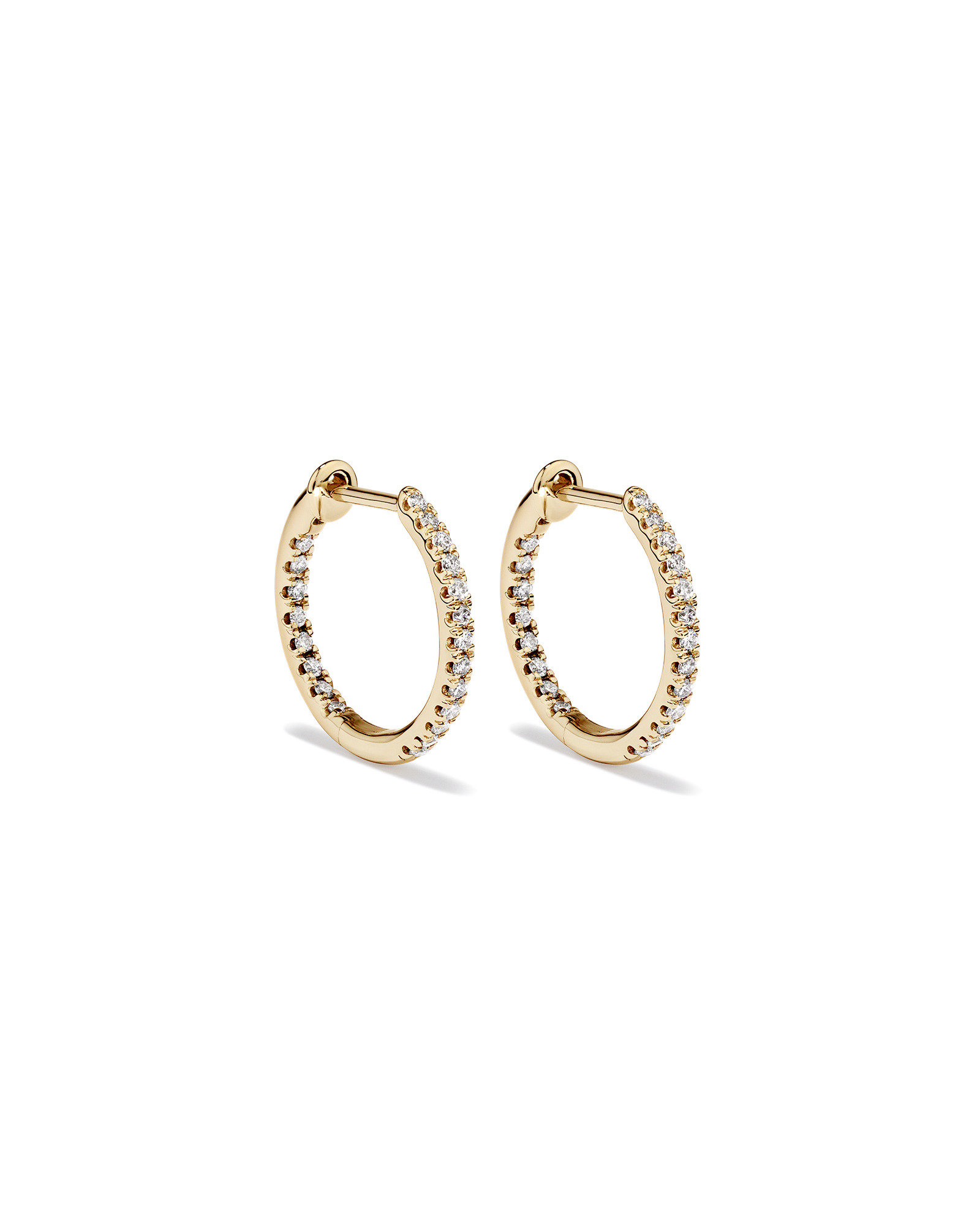 Hoop Earrings With 0.25 Carat TW Of Diamonds in 10kt Yellow Gold