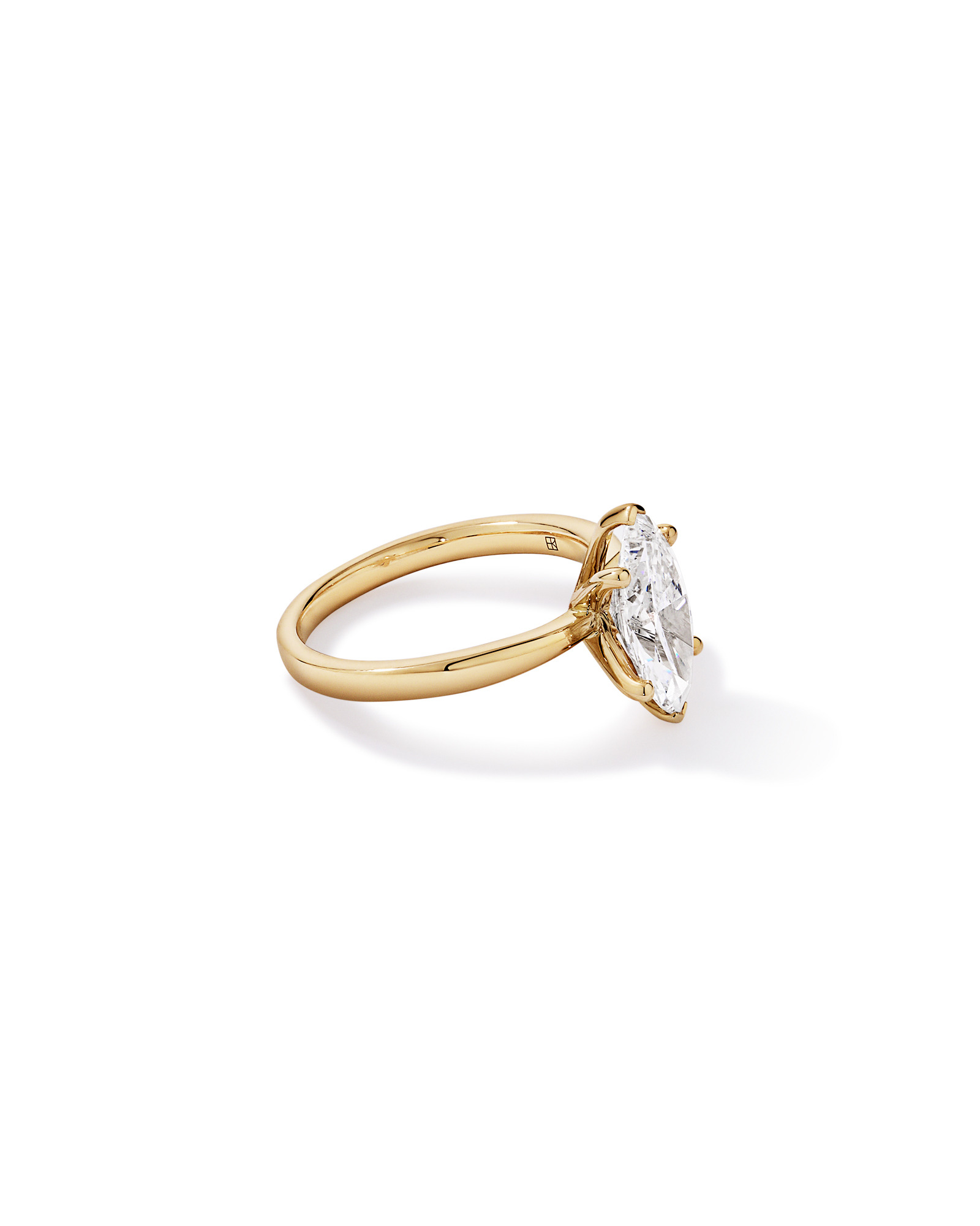 2.00 Carat TW Laboratory-Grown Diamond Marquise Solitaire Ring 14kt Yellow Gold