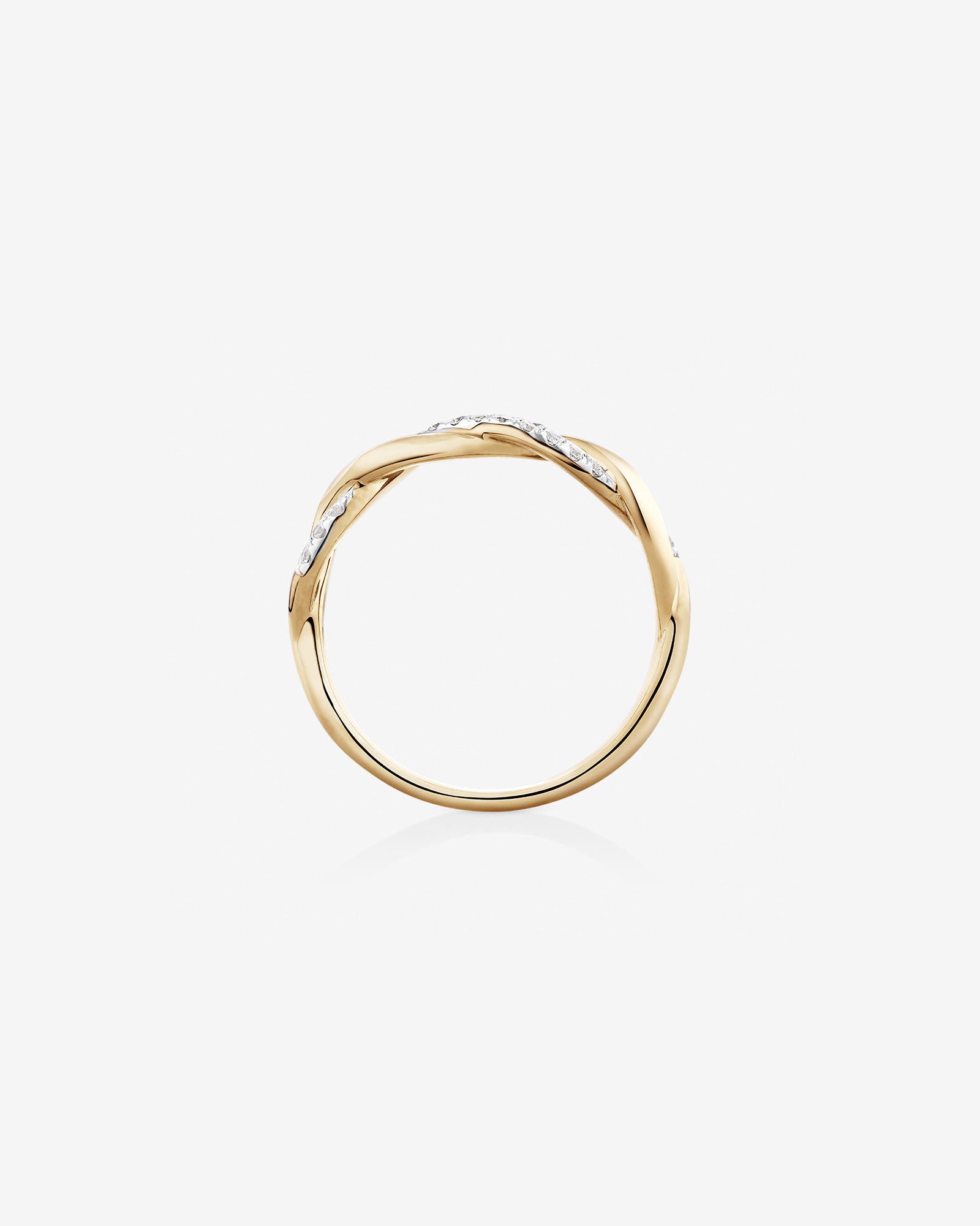 Twist Ring with 0.20 Carat TW of Diamonds in 10kt Yellow Gold