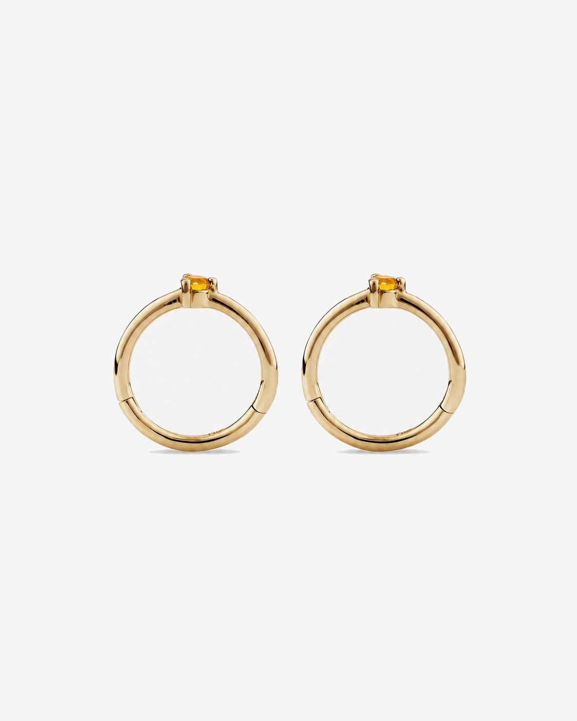 10mm Citrine Accent Sleepers in 10kt Yellow Gold
