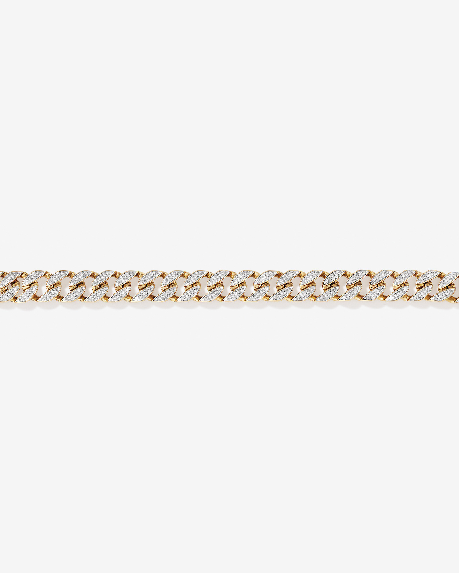 3.30 Carat TW Diamond Set Cuban Link Bracelet in 10kt Yellow and White Gold