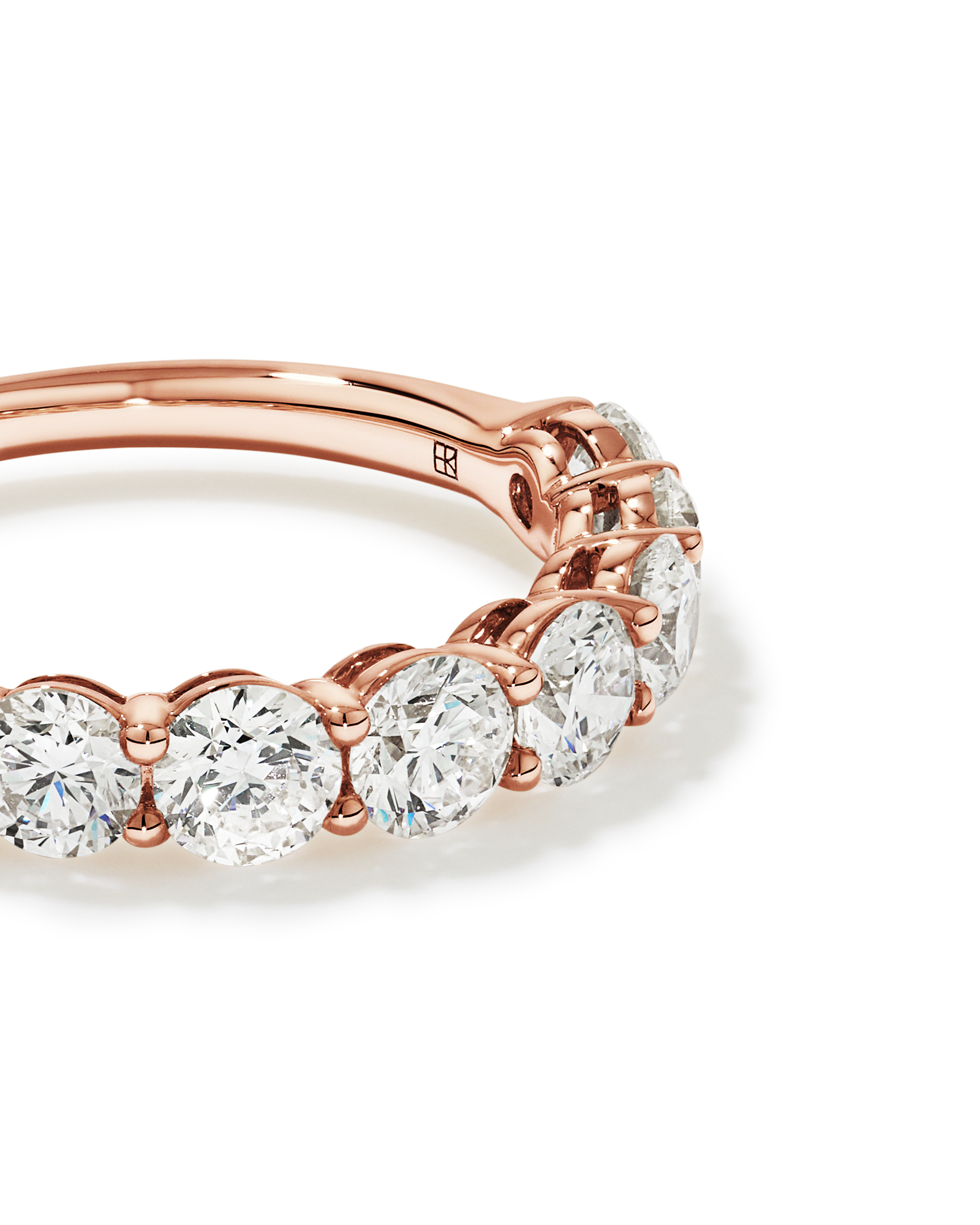 2.00 Carat TW Round Brilliant Laboratory-Grown Diamond Wedding Ring 14kt Rose Gold