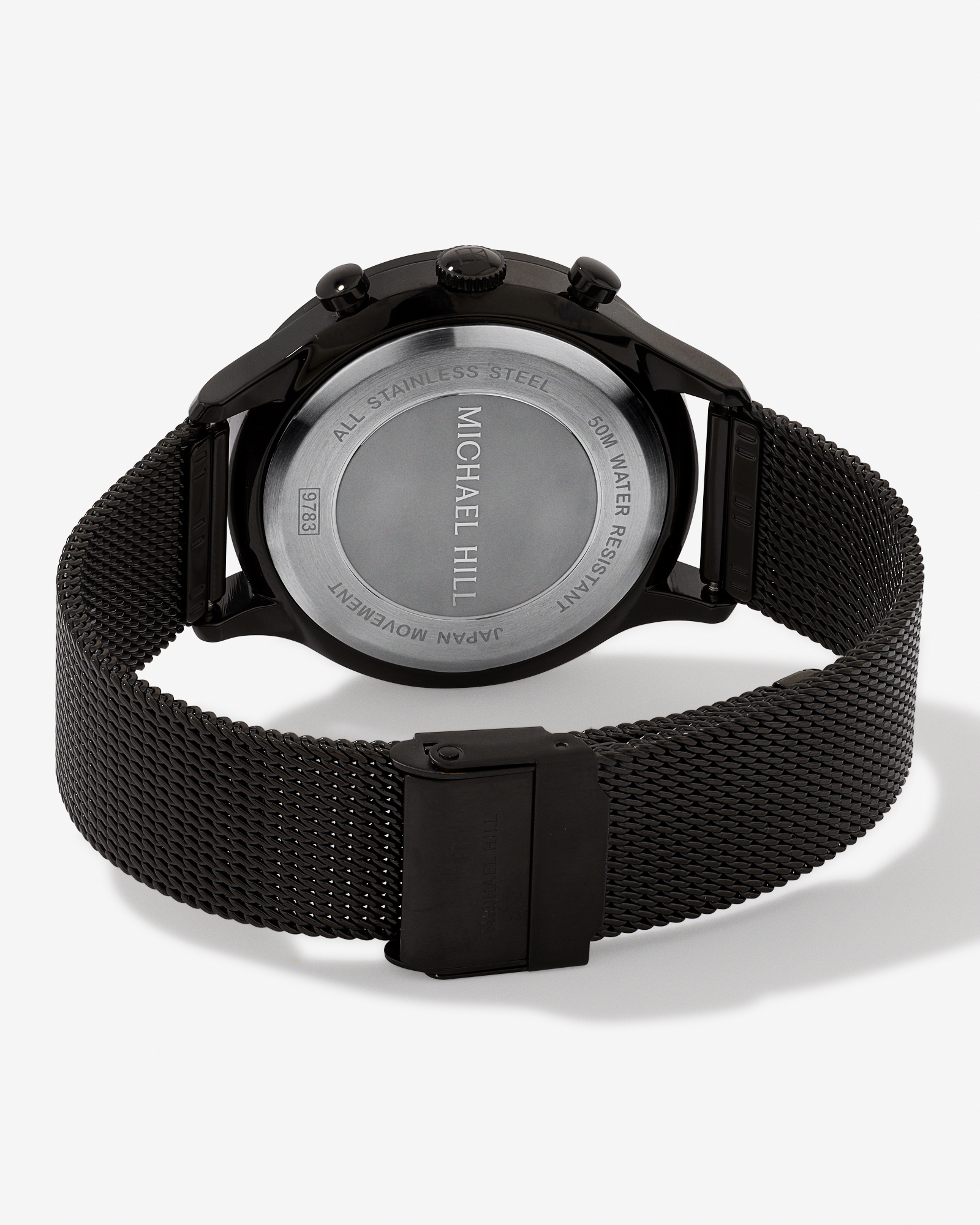 Men's Chronograph Watch in Black Tone Stainless Steel