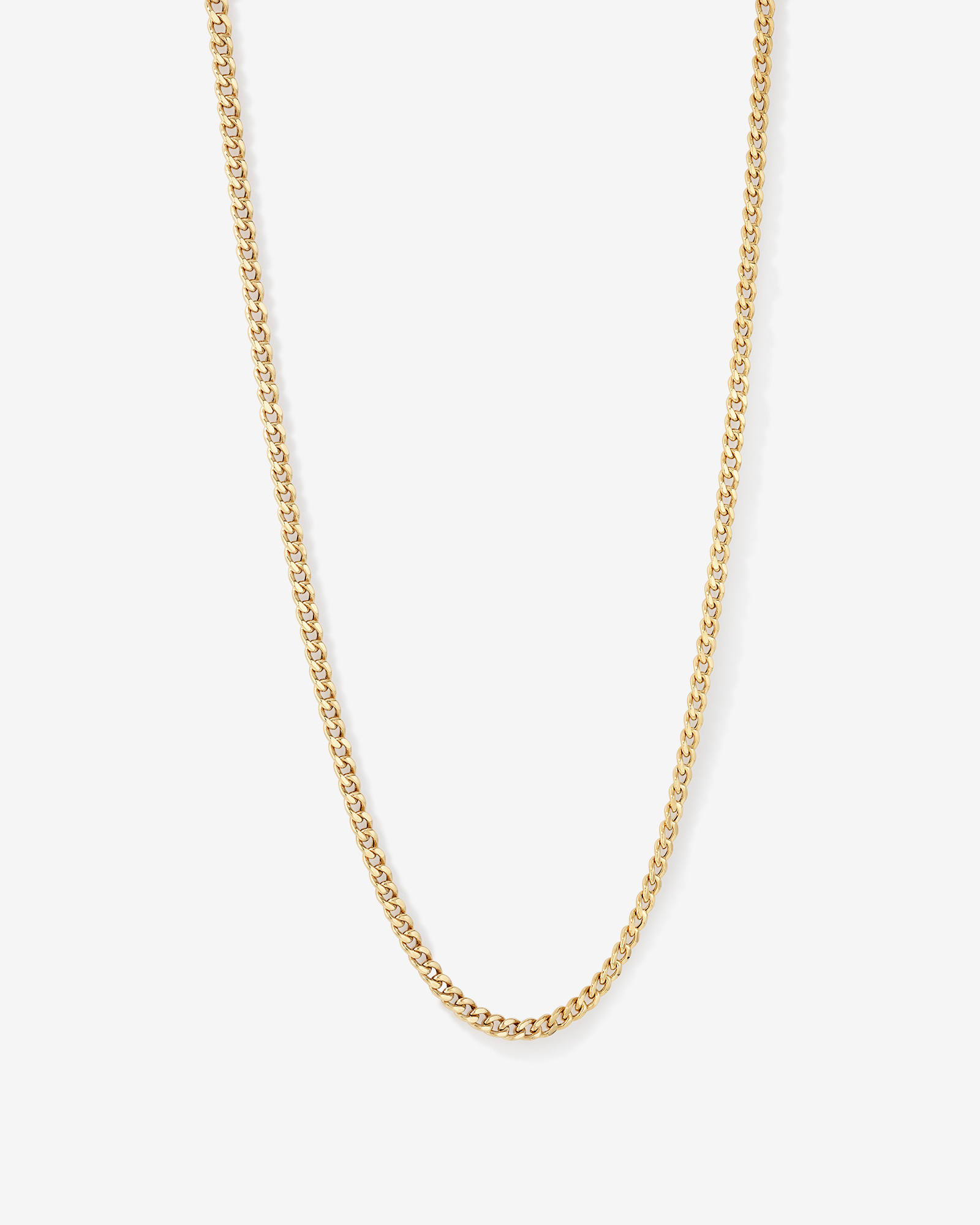 65cm (22") 5.5mm Width Semi Solid Diamond Cut Curb Chain in 10kt Yellow Gold