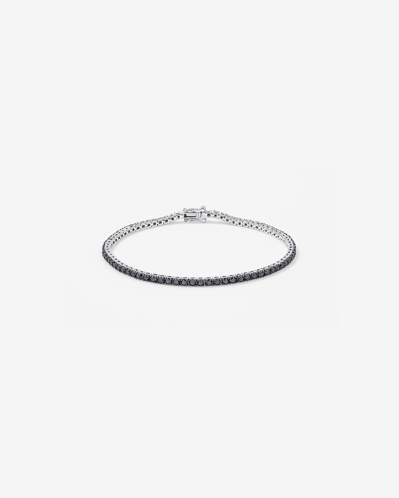 4.45 Carat TW Black Diamond Tennis Men's Bracelet in Sterling Silver