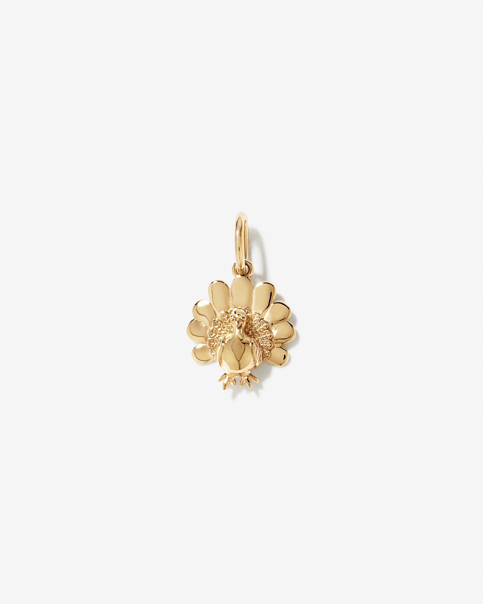 Thanksgiving Turkey Pendant in 18kt Yellow Gold Vermeil