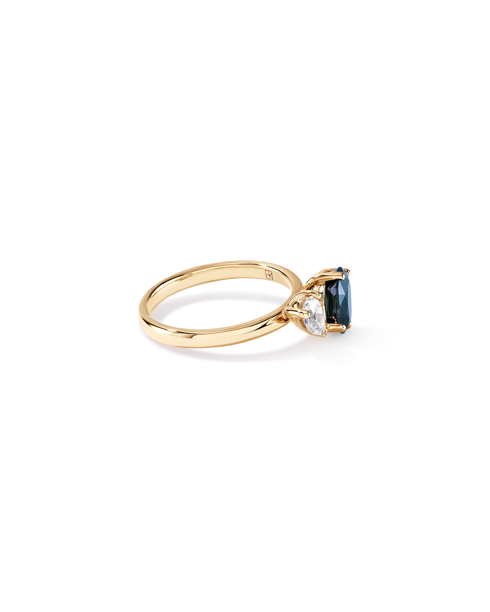 Bague australienne Parti Sapphire & 0,30 carat TW en diamant Toi et moi or jaune 10 carats