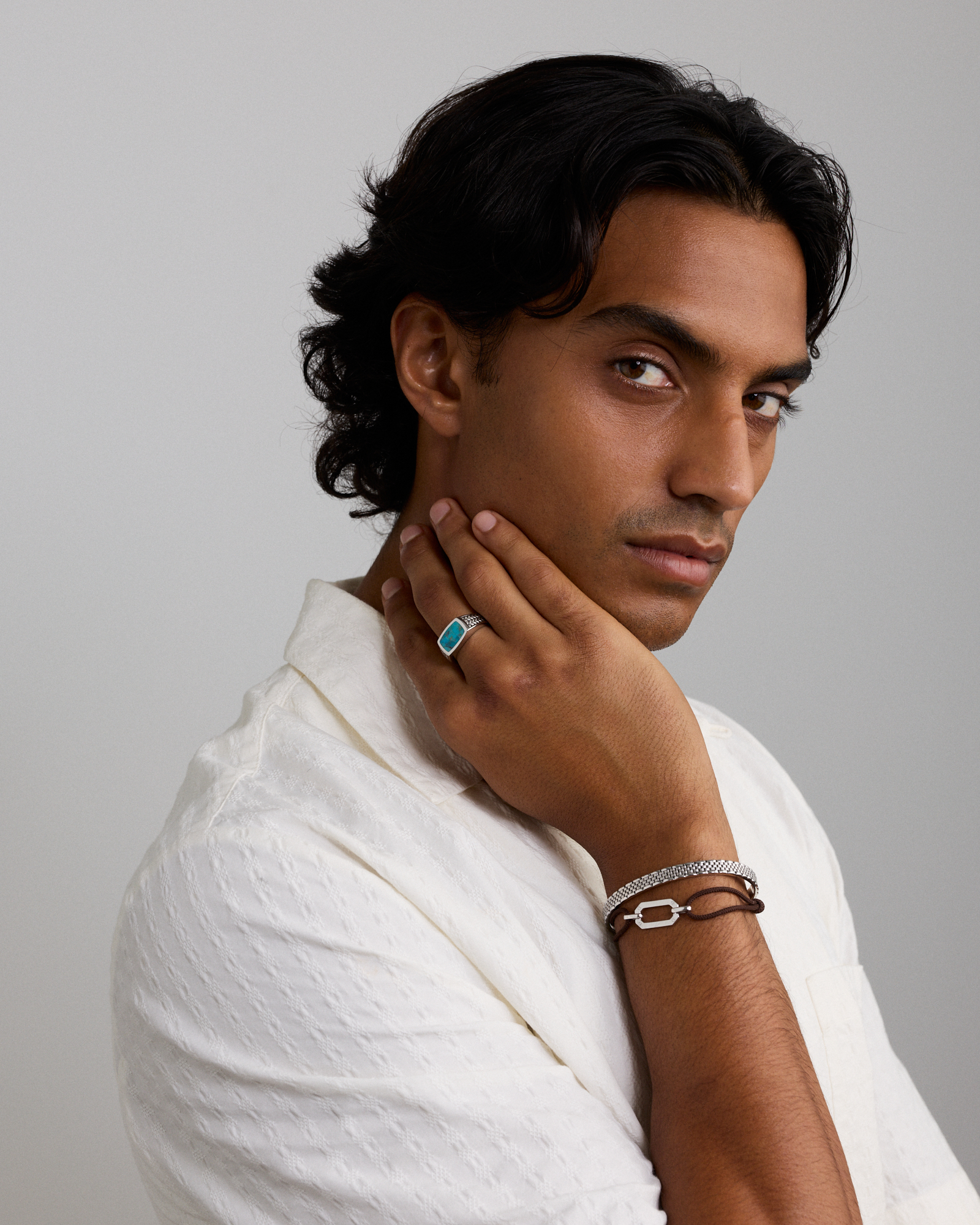 Turquoise Signet Ring in Sterling Silver