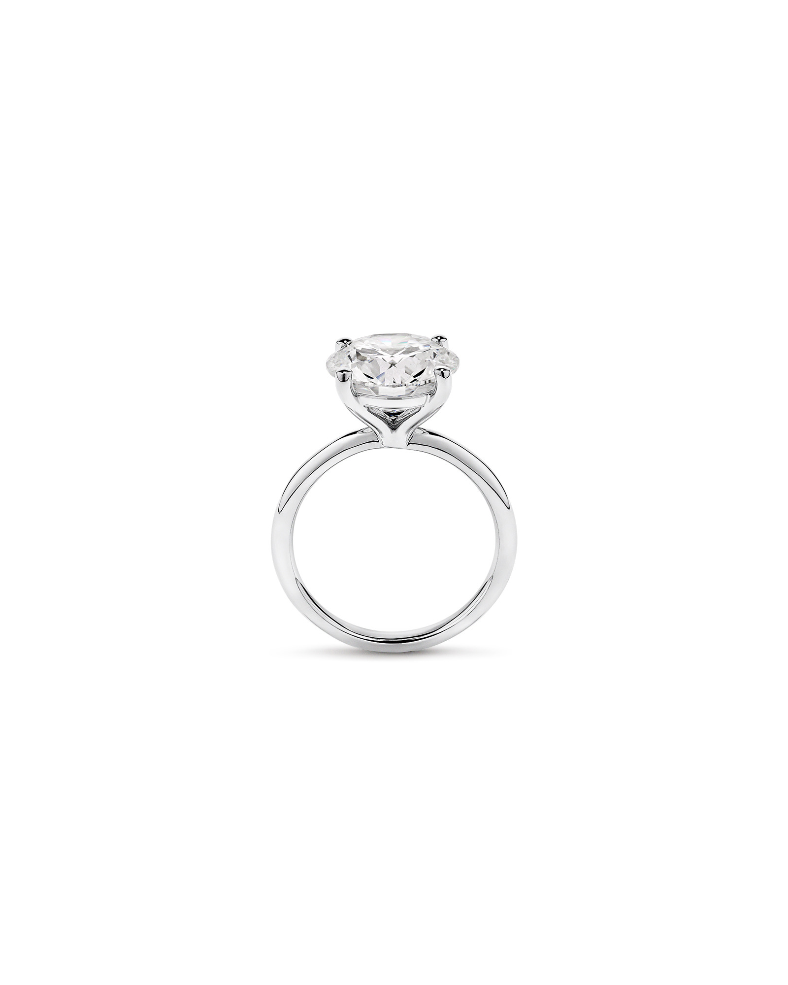 Carat TW Round Brilliant Laboratory-Grown Diamond Solitaire Engagement Ring Platinum