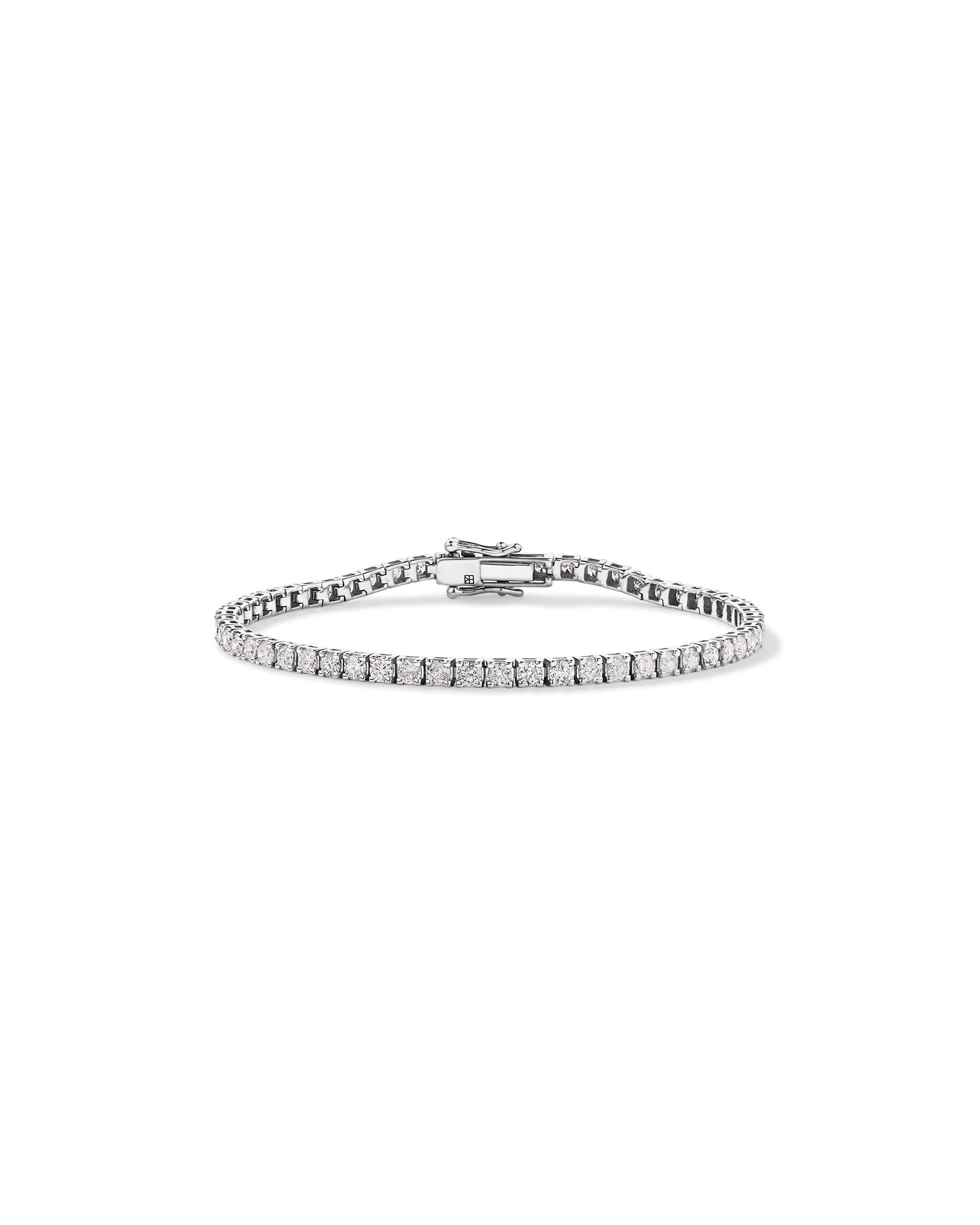 Bracelet de Tennis de 4,00 Carat TW en Diamant en Or Blanc 10kt