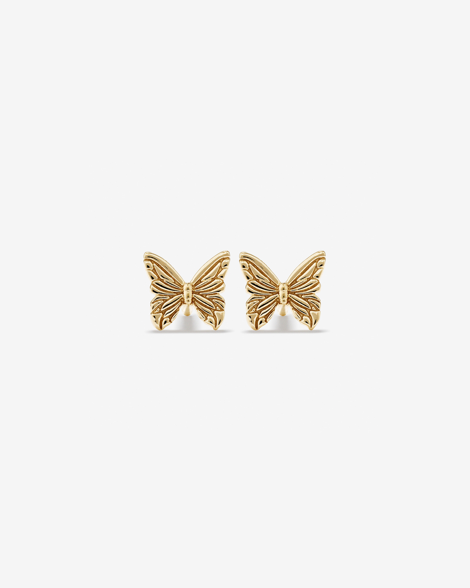 Butterfly Stud Earrings in 10kt Yellow Gold