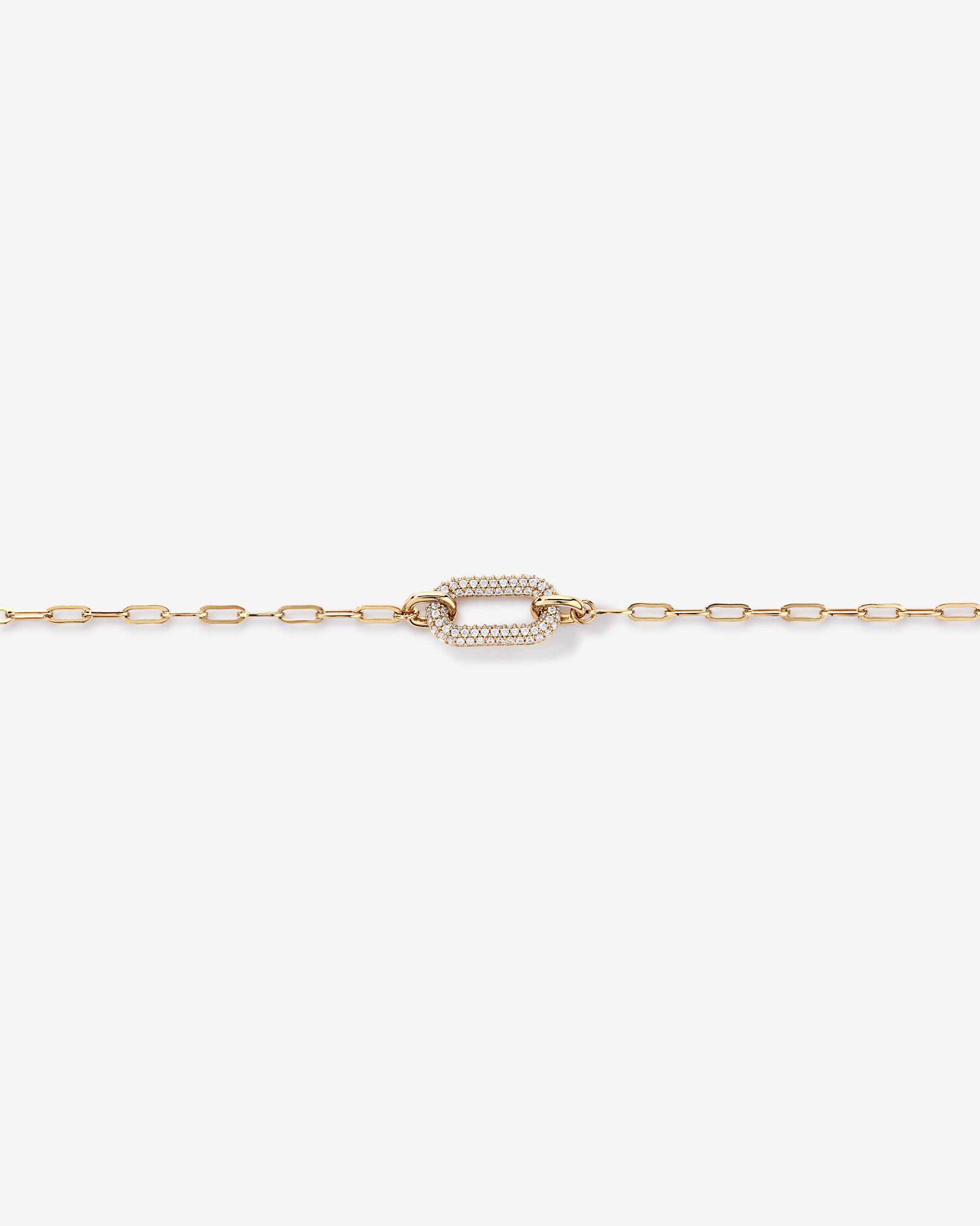 Luxe Links Bracelet with Cubic Zirconia in 18kt Vermeil